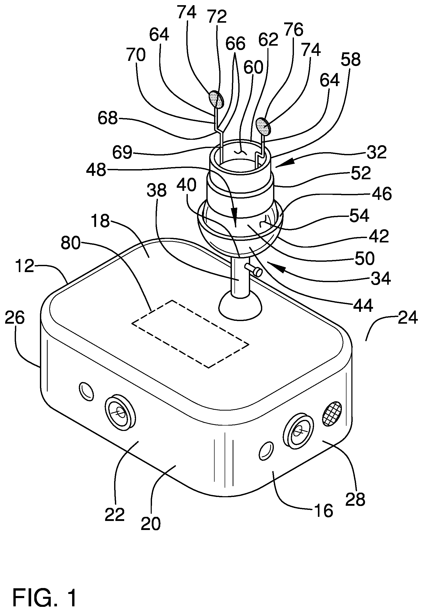 Patent US11780405 Figure 1 – Vehicle alarm assembly