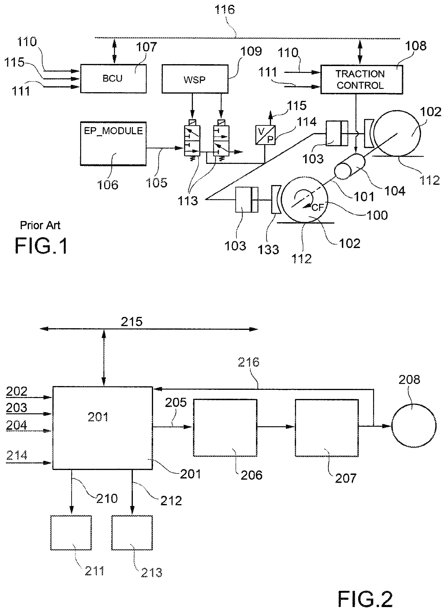 Patent US11780414 Figure 1 – Vehicle braking control system