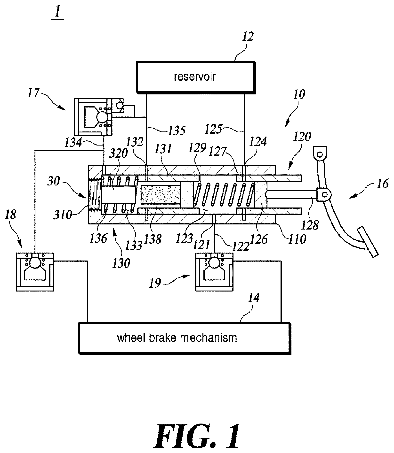 Patent US11780417 Figure 1 – Electric brake device