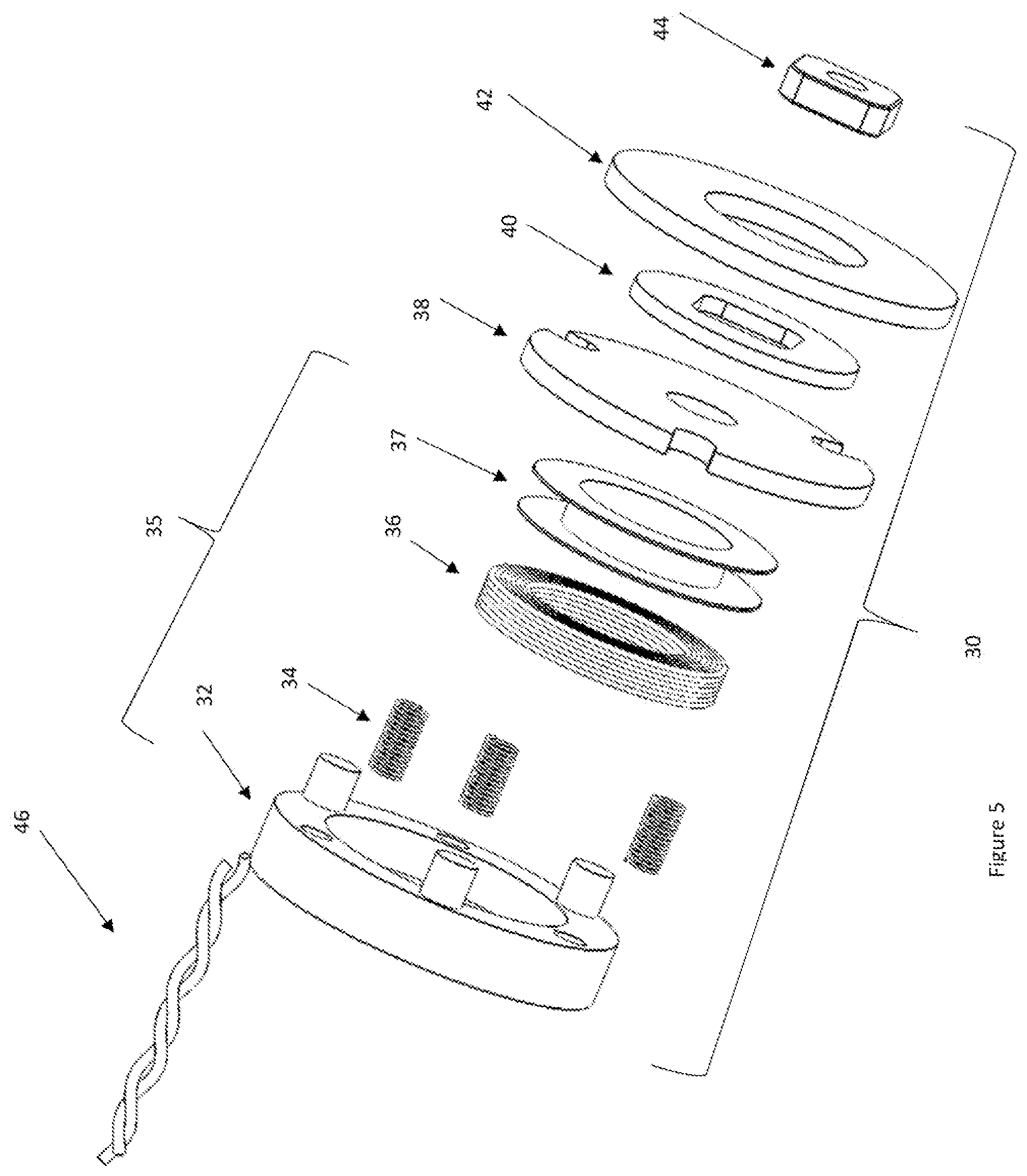 Patent US11780419 Figure 4 – Electric park brake with electromagnetic brake