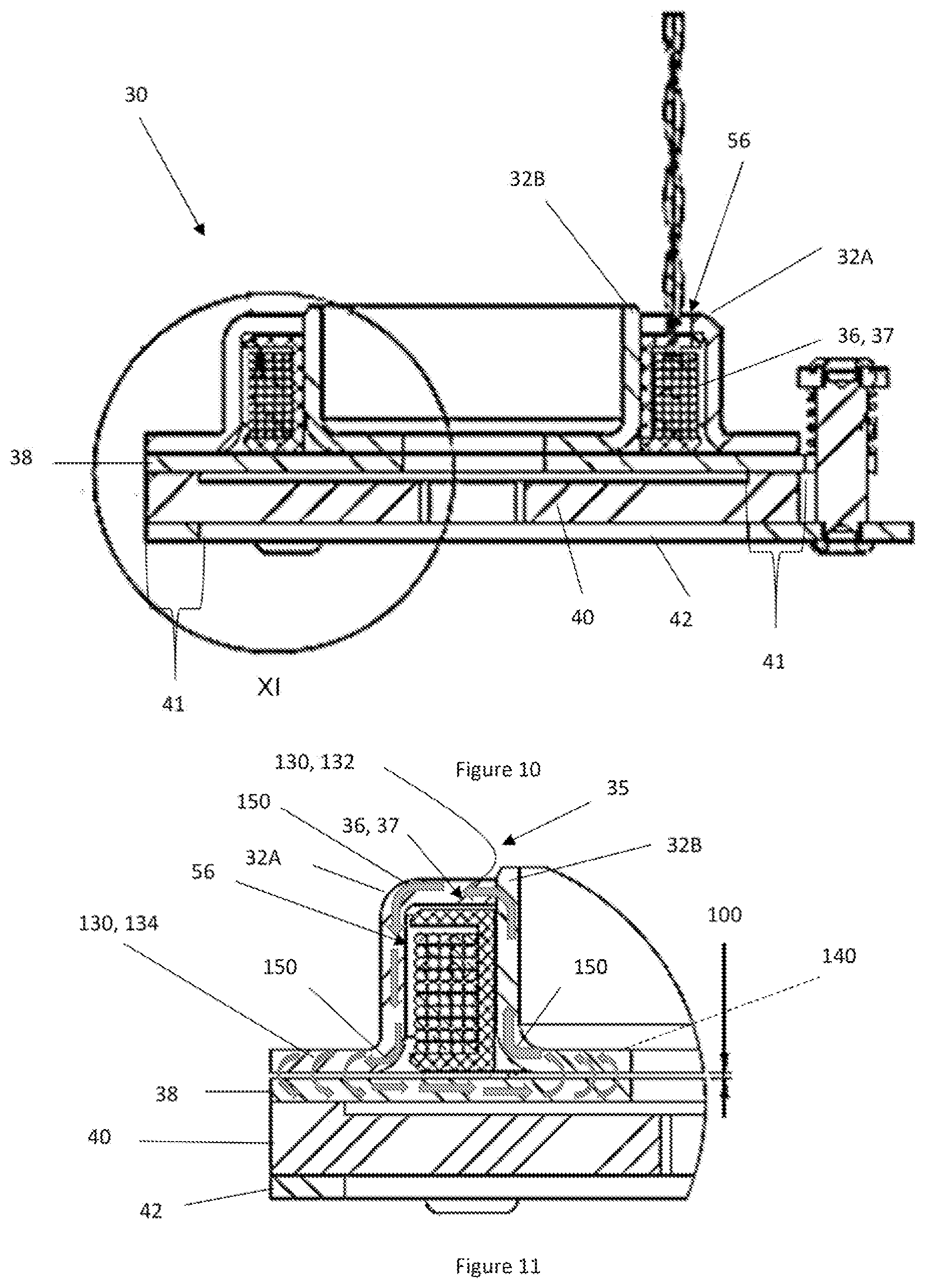 Patent US11780419 Figure 8 – Electric park brake with electromagnetic brake