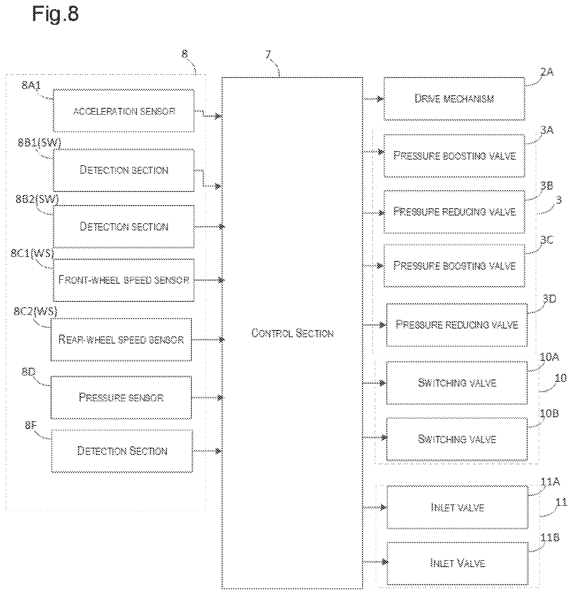 Patent US11780439 Figure 7 – Control device and control method for executing and canceling hill-hold control