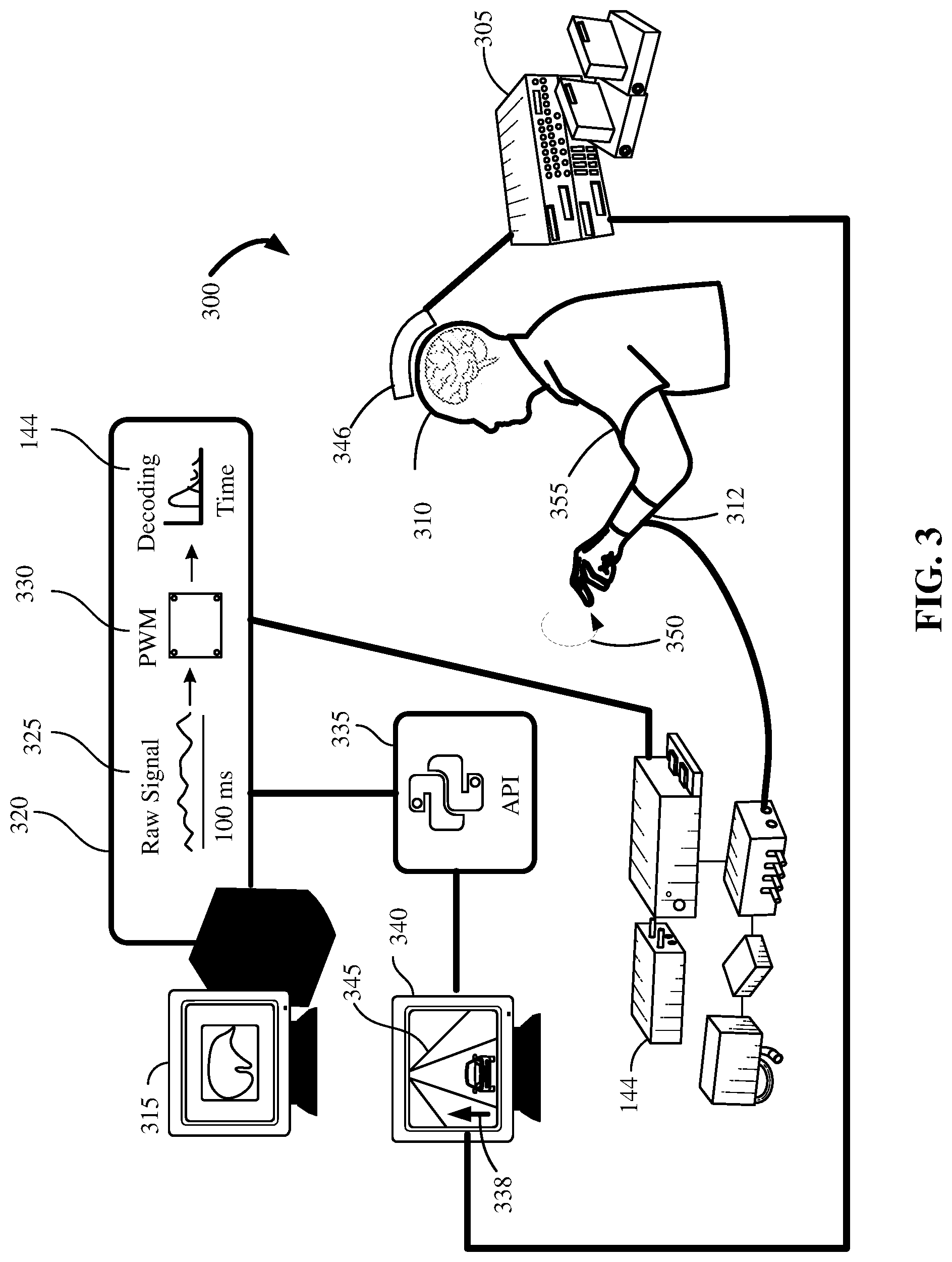 Patent US11780445 Figure 3 – Vehicle computer command system with a brain machine interface
