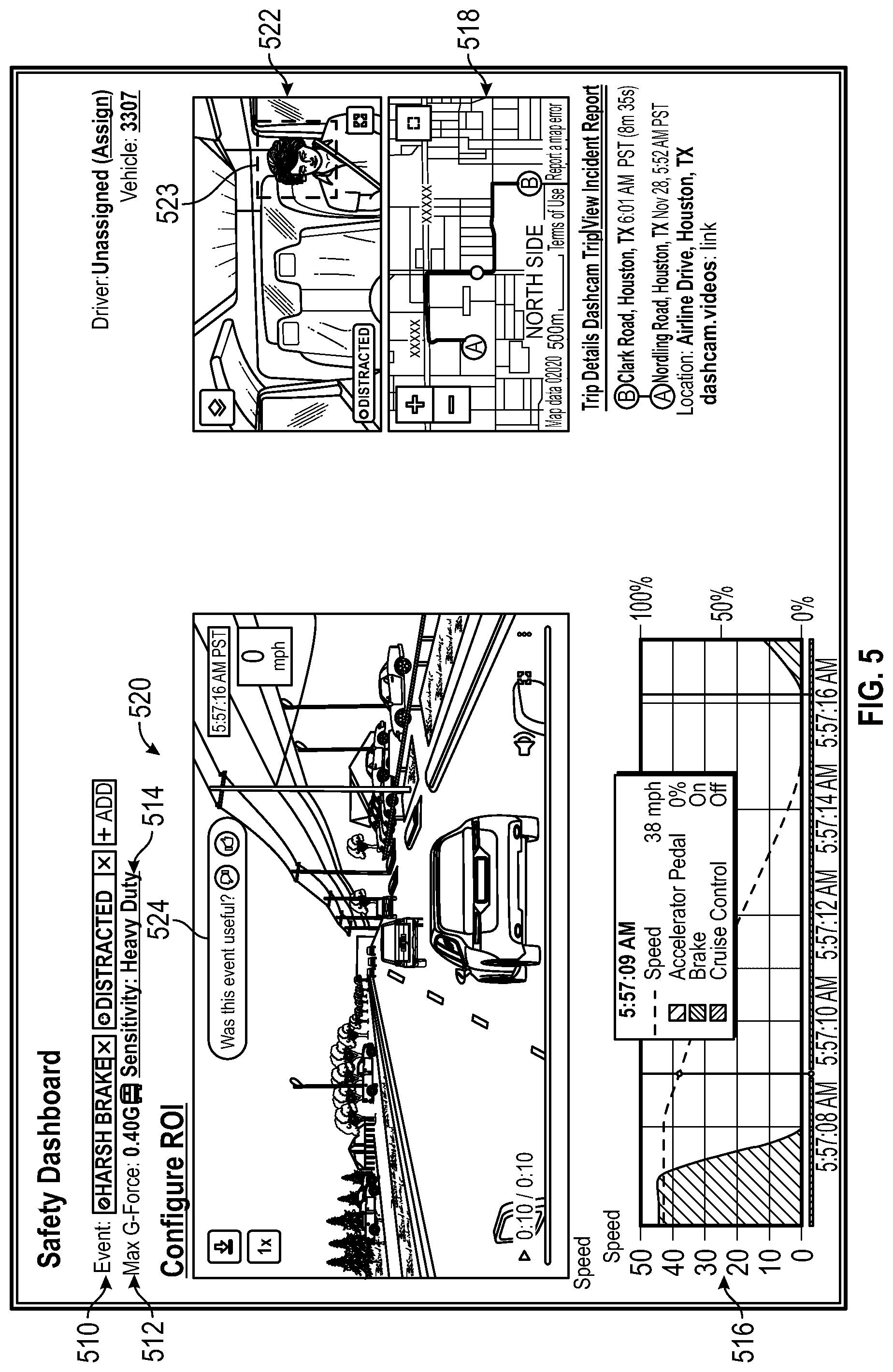 Patent US11780446 Figure 7 – Refining event triggers using machine learning model feedback
