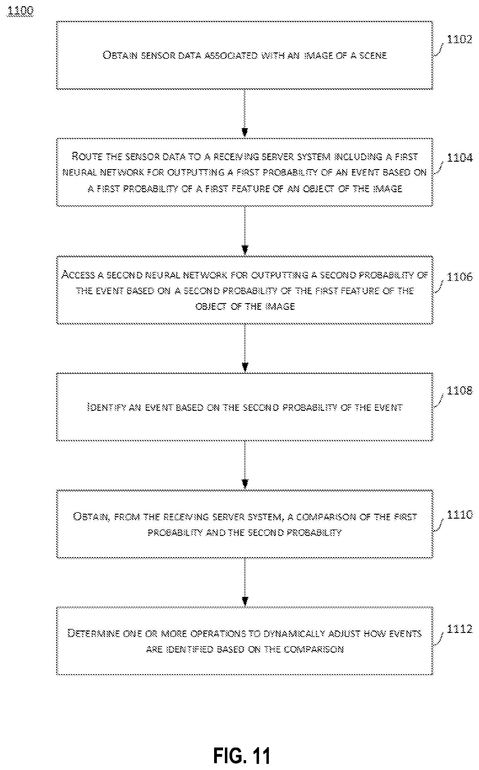 Patent US11780446 Figure 13 – Refining event triggers using machine learning model feedback