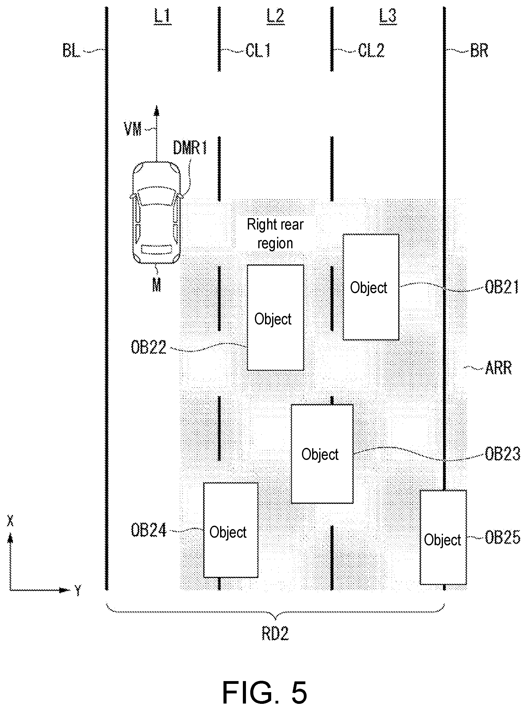 Patent US11780455 Figure 5 – Vehicle control device, vehicle control method, and recording medium