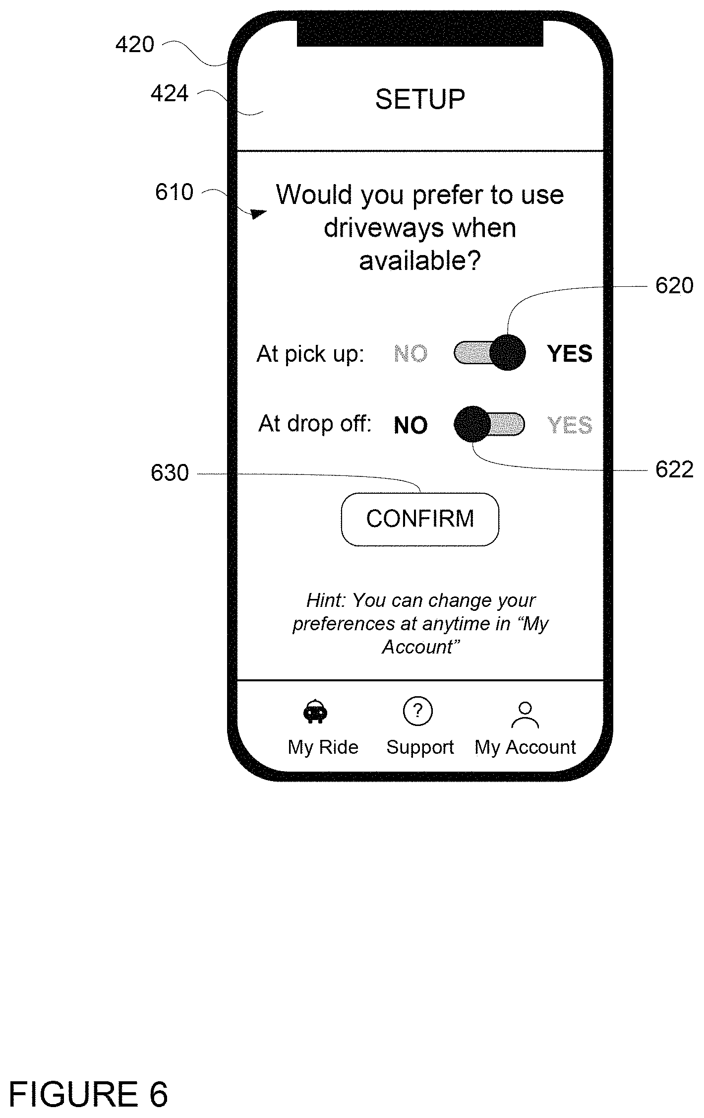 Patent US11780462 Figure 6 – Driveway pullovers for autonomous vehicles