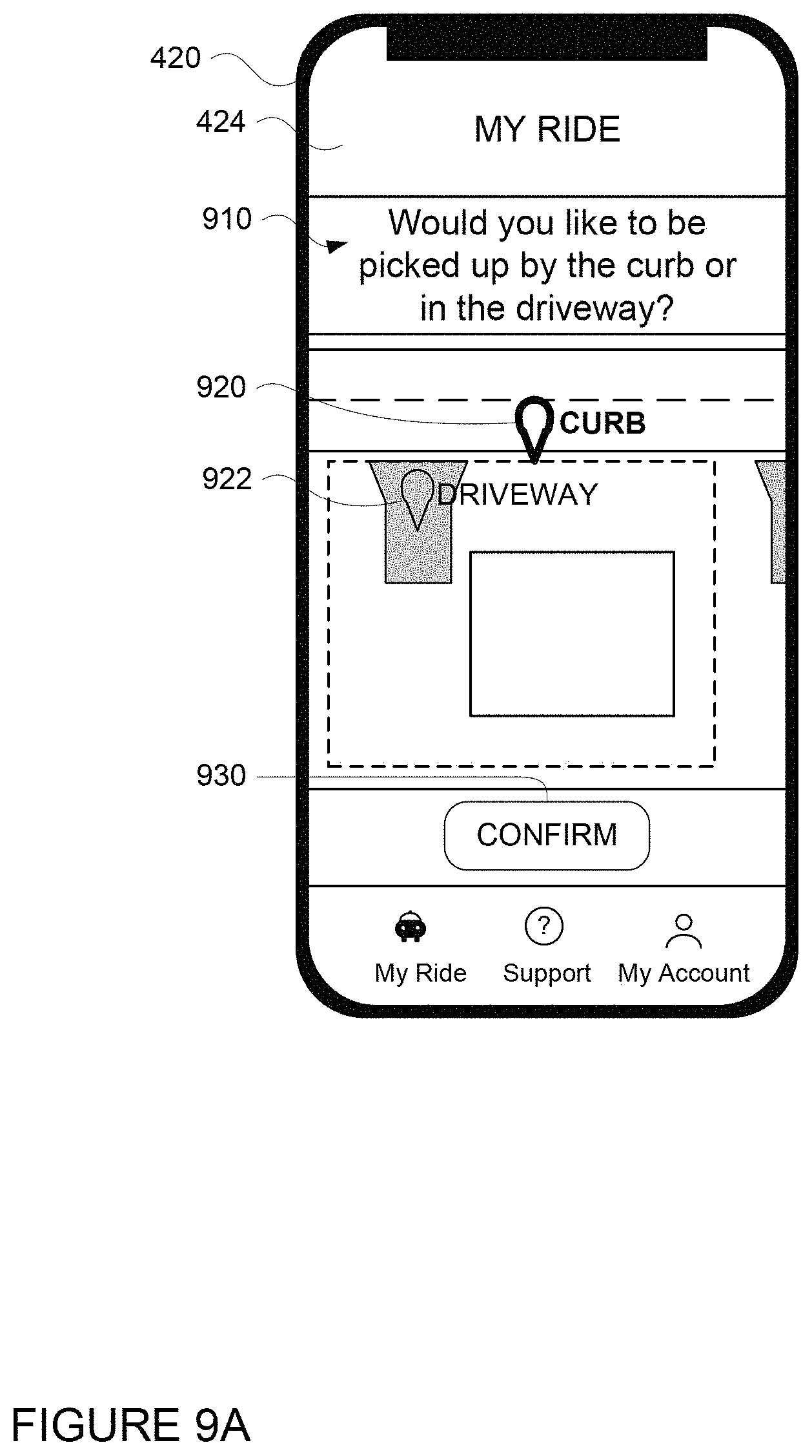 Patent US11780462 Figure 10 – Driveway pullovers for autonomous vehicles