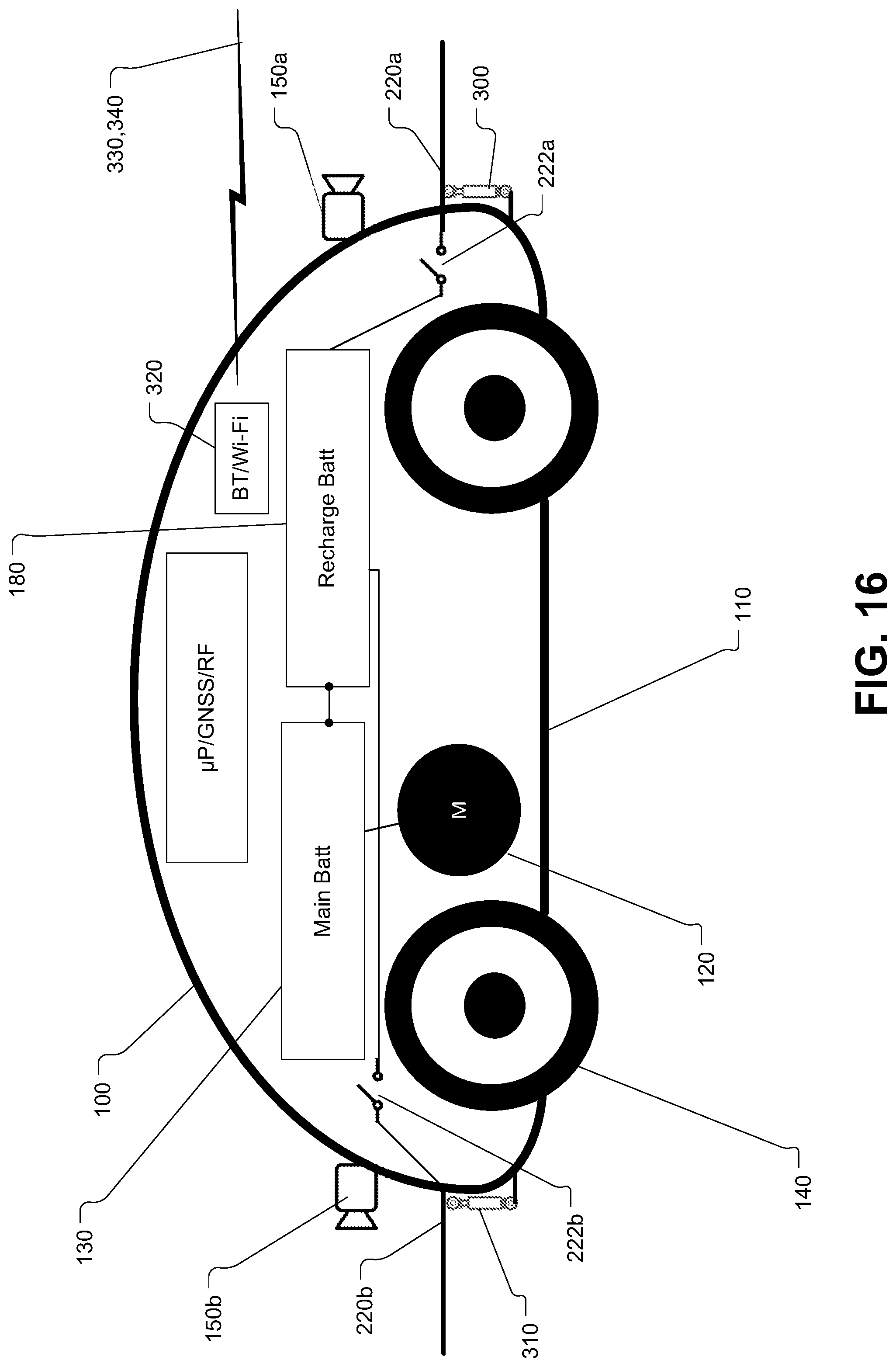 Patent US11780469 Figure 16 – Unmanned autonomous recharging vehicle and system of recharging electric vehicle