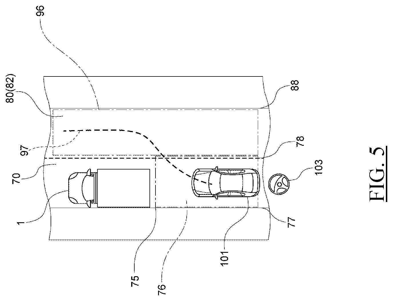 Patent US11780474 Figure 5 – Vehicle travel control method and vehicle travel control device