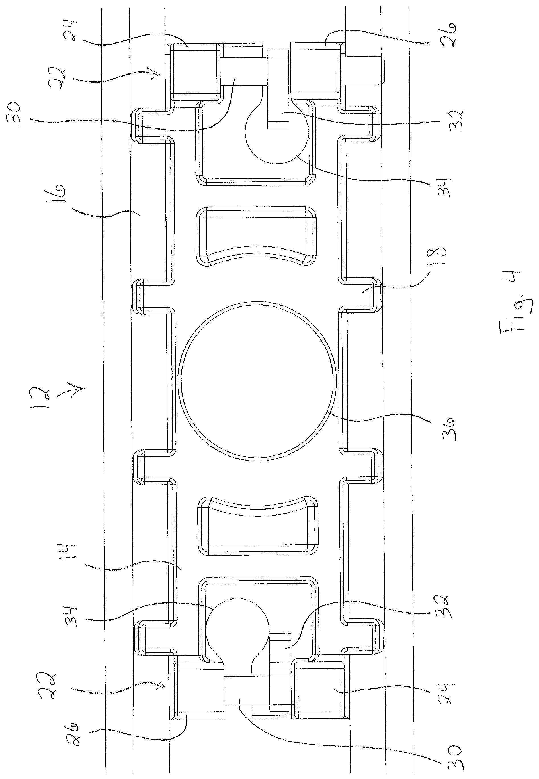 Patent US11780475 Figure 4 – Tension lock assembly for chain tie down assembly