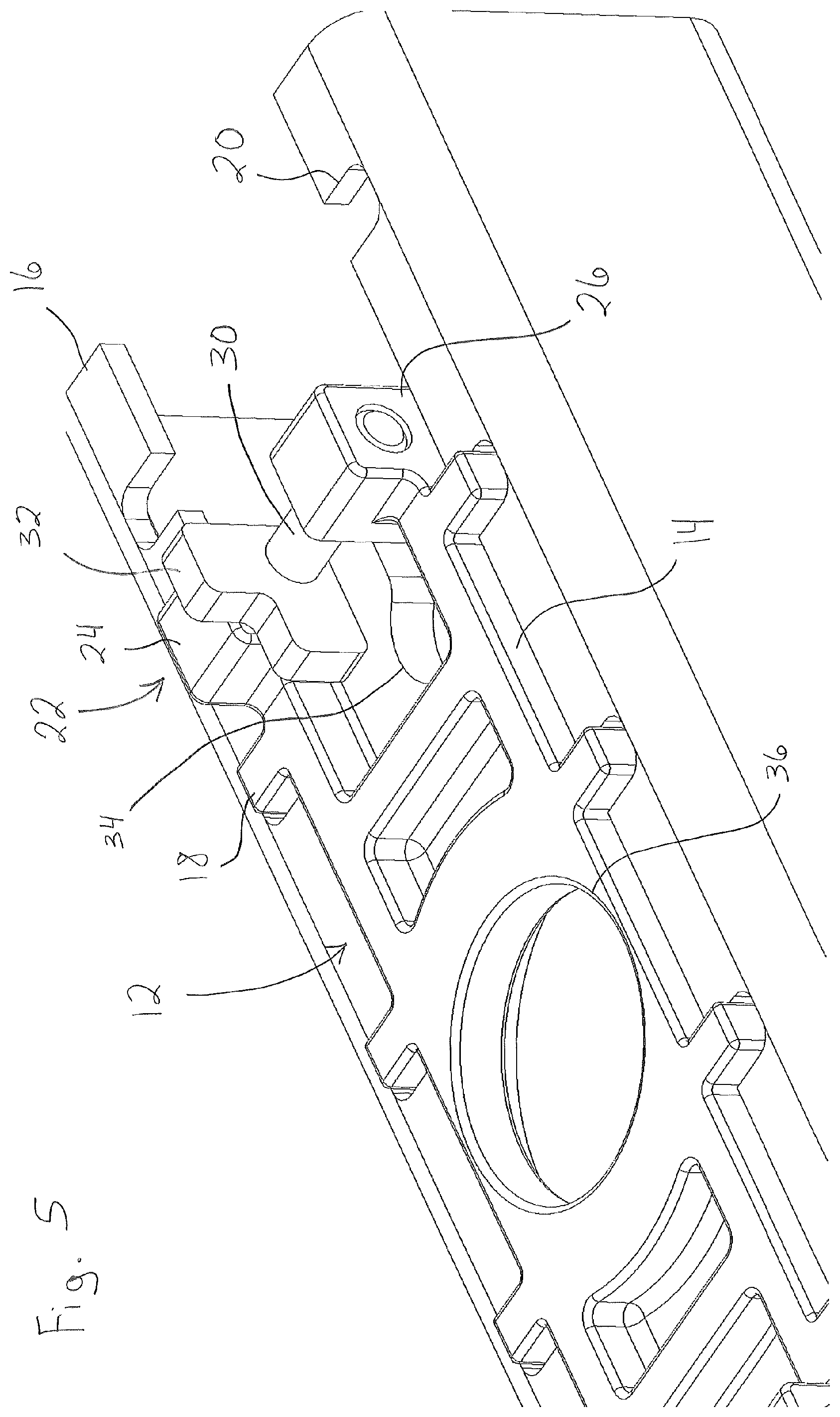 Patent US11780475 Figure 5 – Tension lock assembly for chain tie down assembly