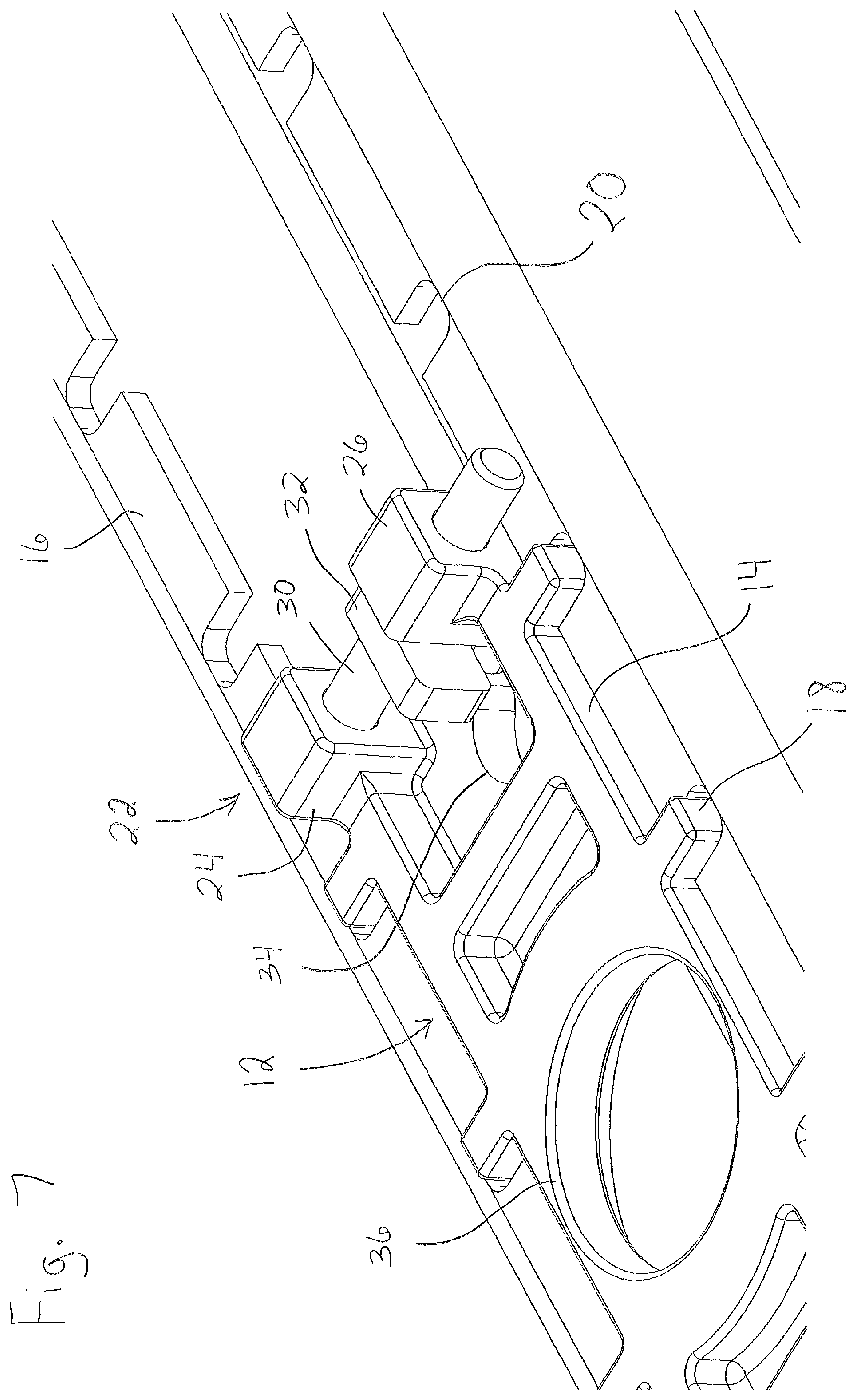 Patent US11780475 Figure 7 – Tension lock assembly for chain tie down assembly