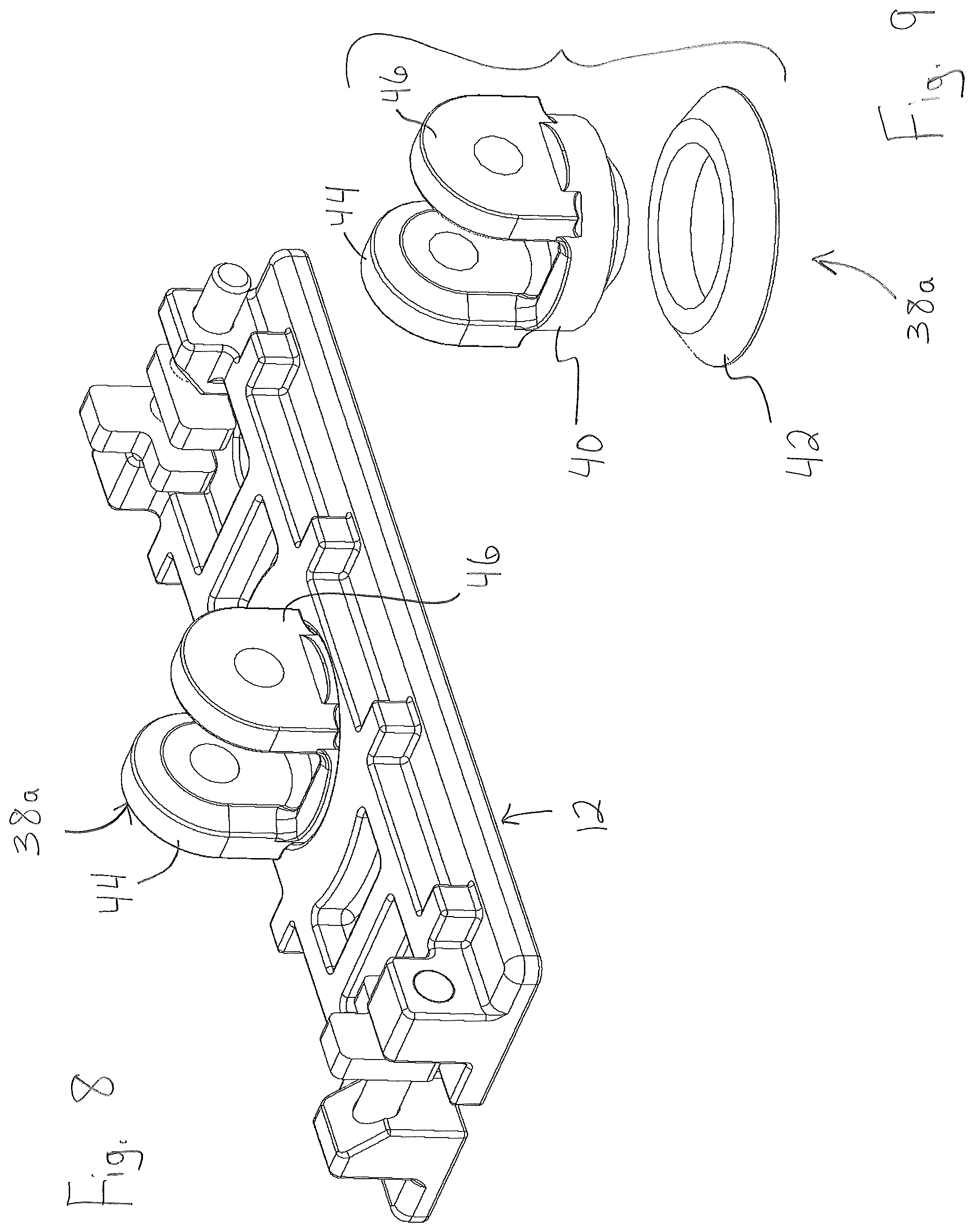 Patent US11780475 Figure 8 – Tension lock assembly for chain tie down assembly