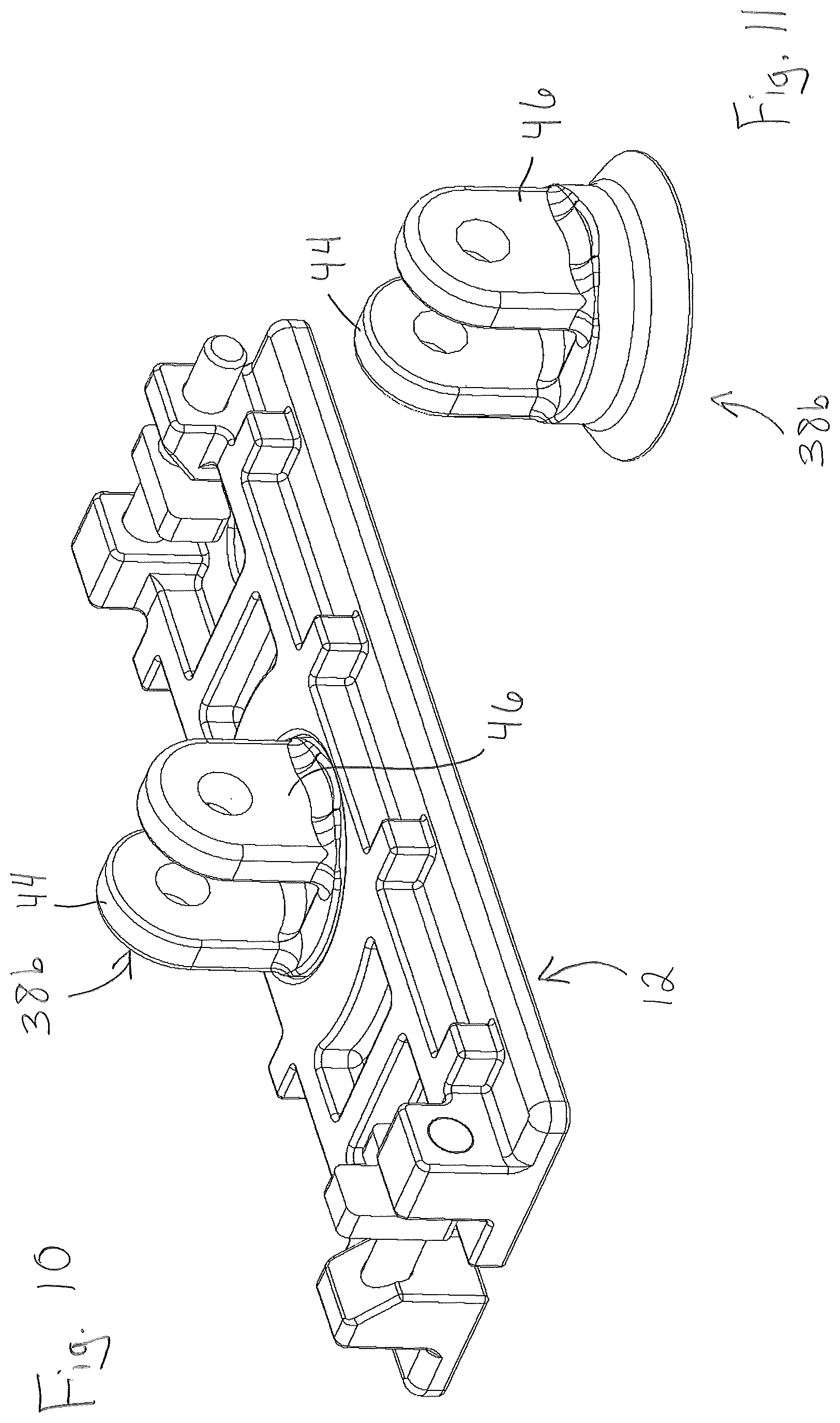 Patent US11780475 Figure 9 – Tension lock assembly for chain tie down assembly