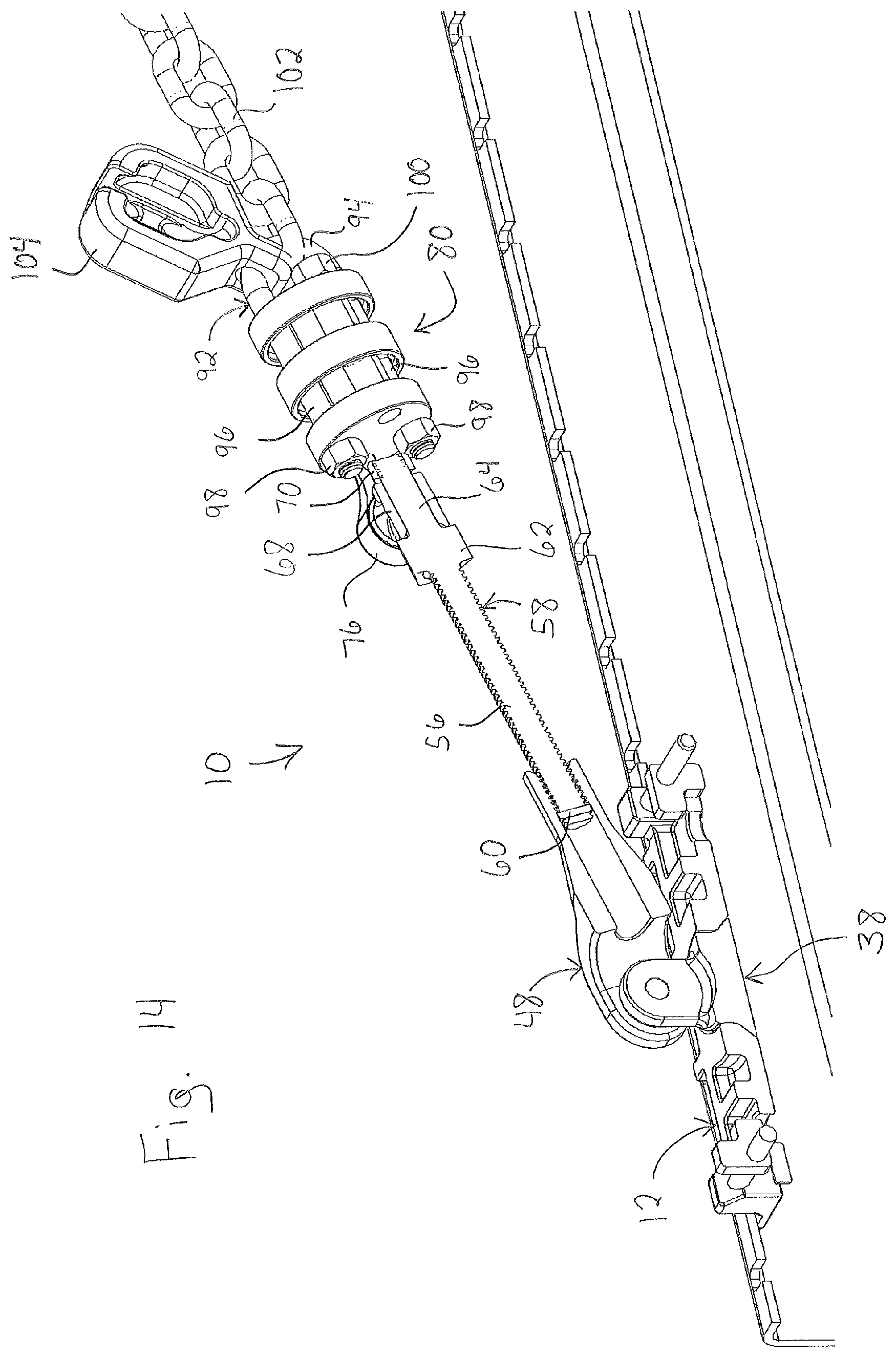 Patent US11780475 Figure 12 – Tension lock assembly for chain tie down assembly