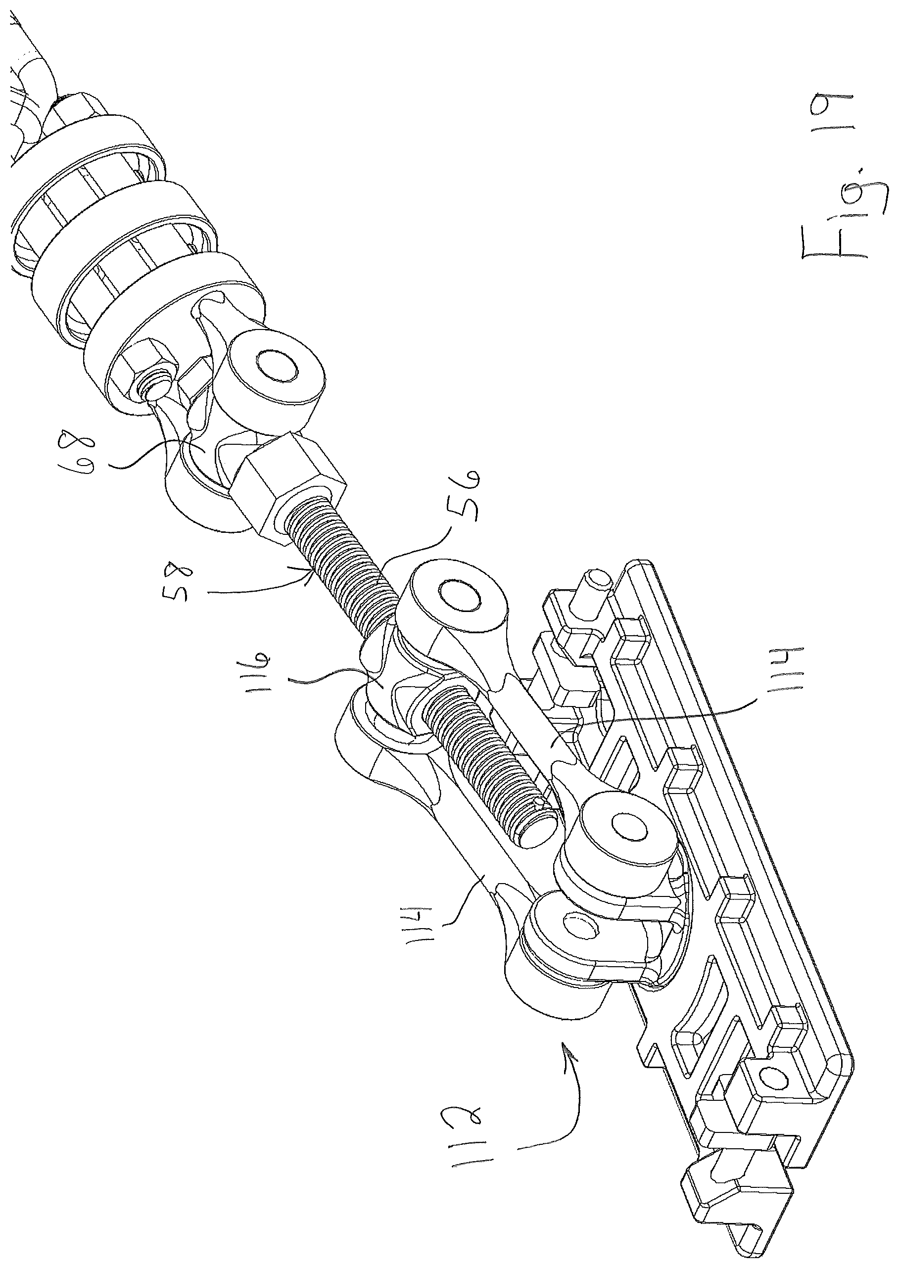 Patent US11780475 Figure 16 – Tension lock assembly for chain tie down assembly