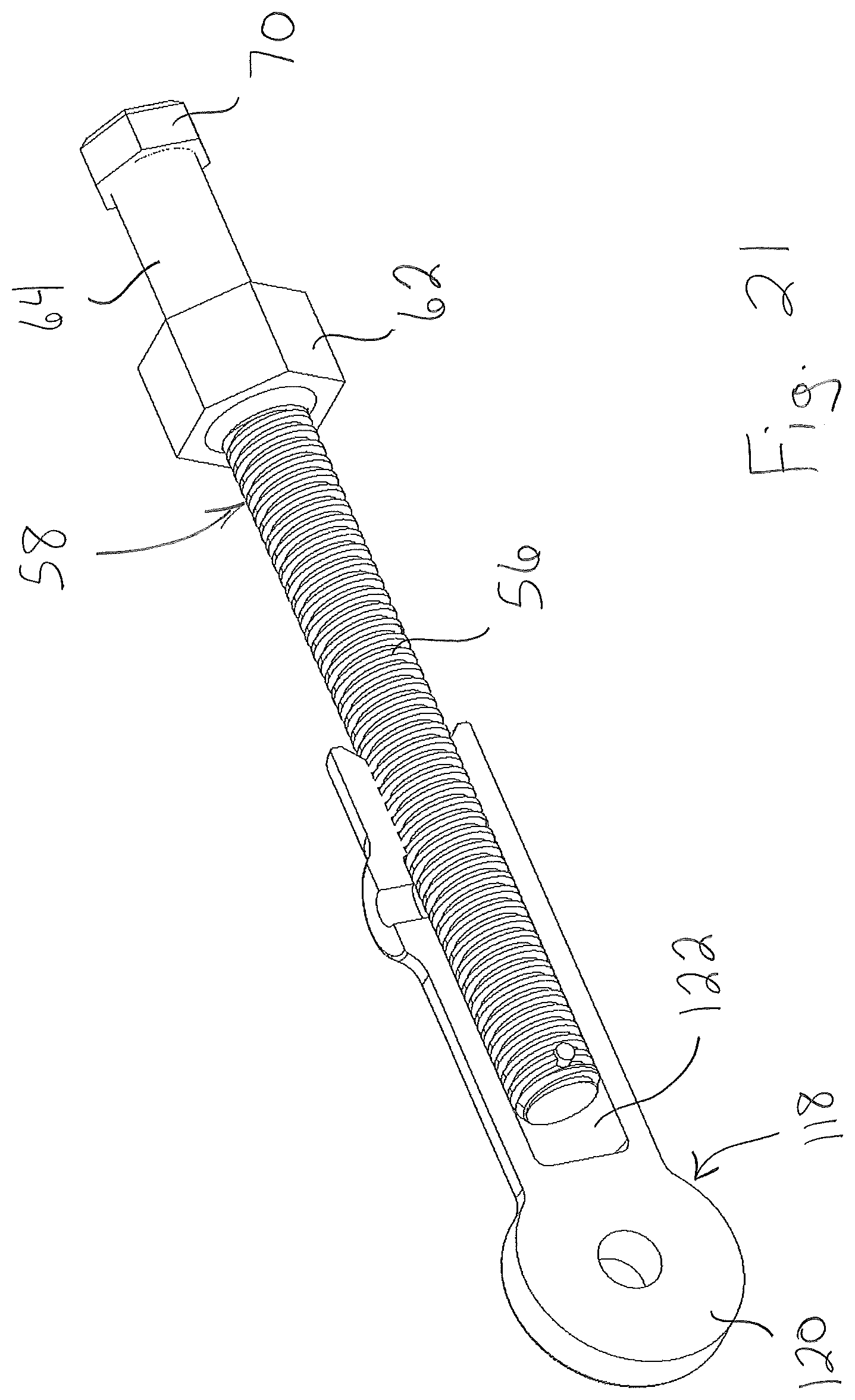 Patent US11780475 Figure 18 – Tension lock assembly for chain tie down assembly