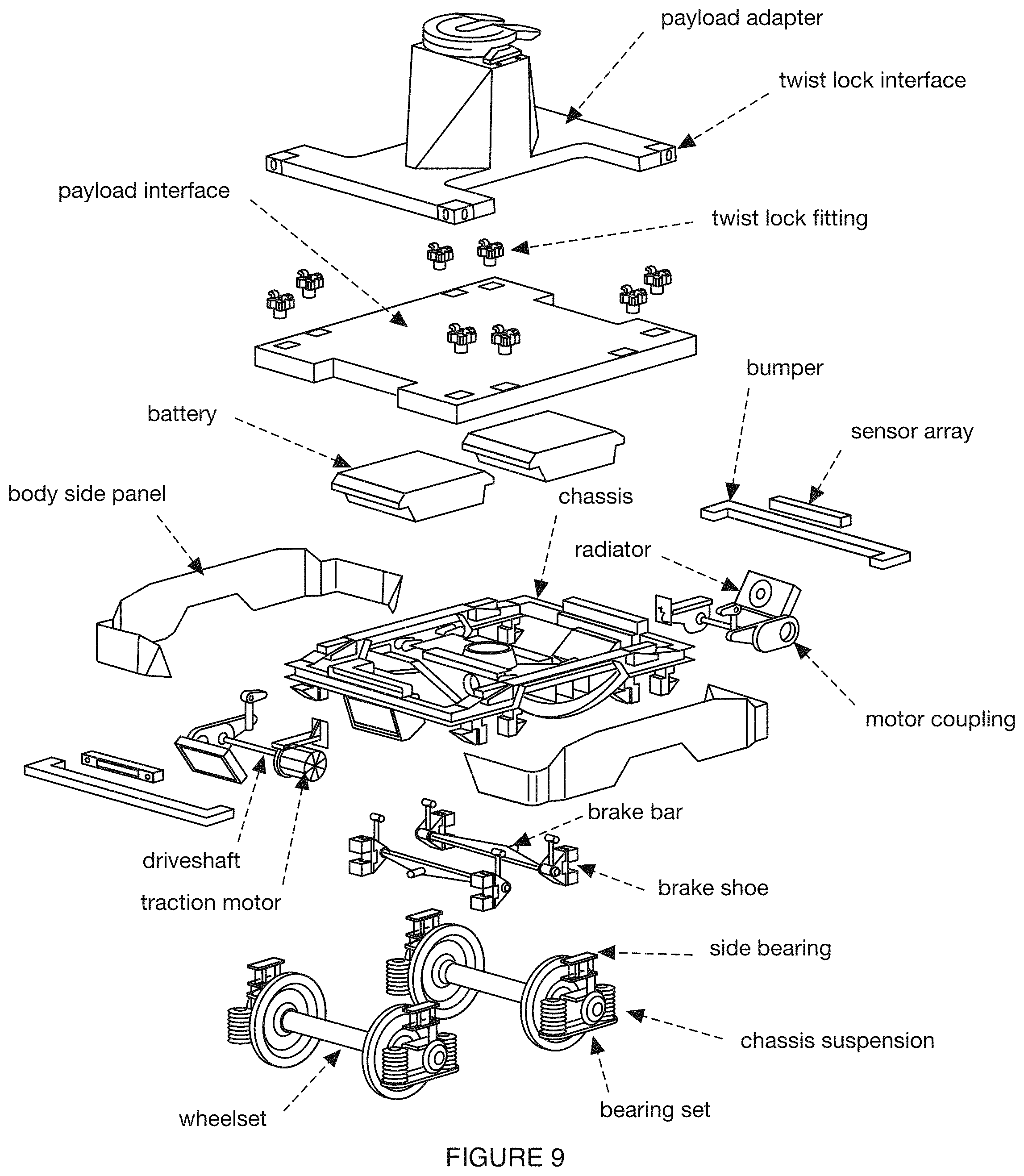 Patent US11780476 Figure 6 – Electric rail vehicle