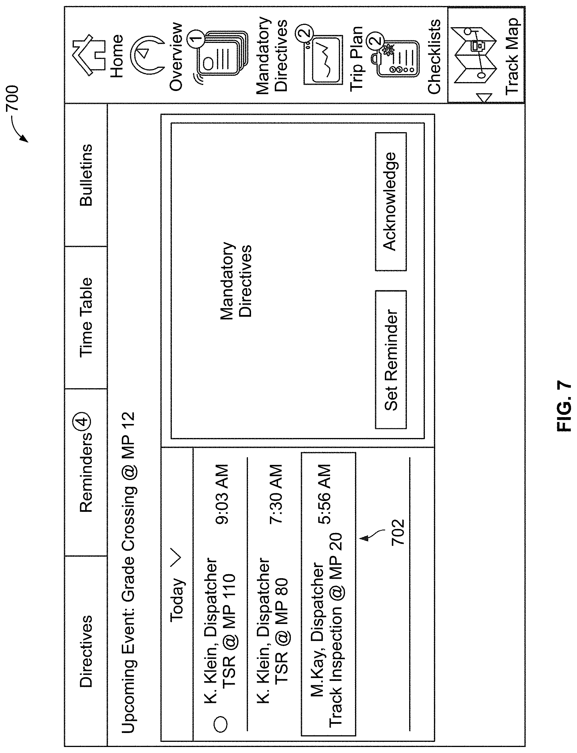 Patent US11780483 Figure 5 – Electronic job aid system for operator of a vehicle system