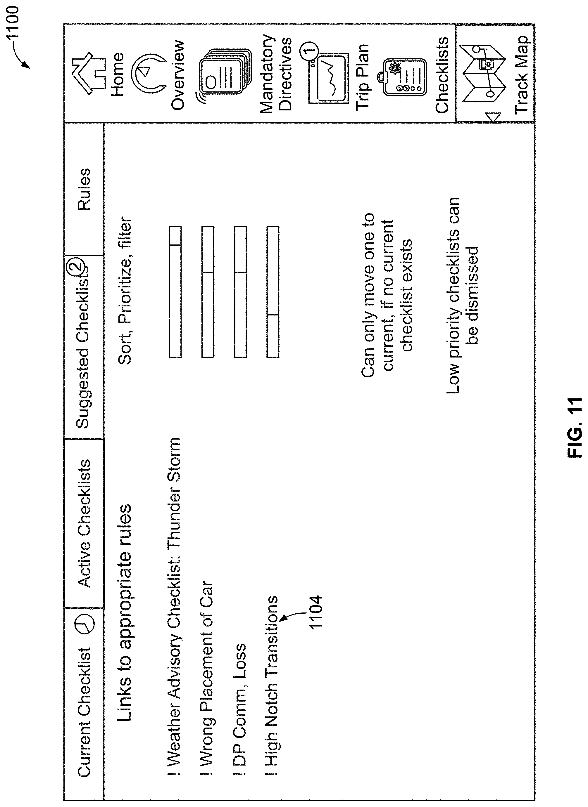 Patent US11780483 Figure 9 – Electronic job aid system for operator of a vehicle system