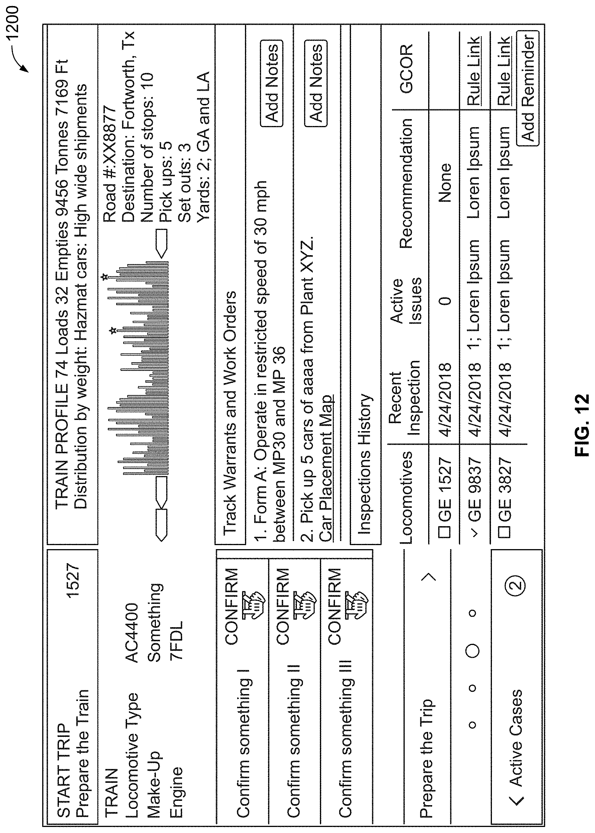 Patent US11780483 Figure 10 – Electronic job aid system for operator of a vehicle system
