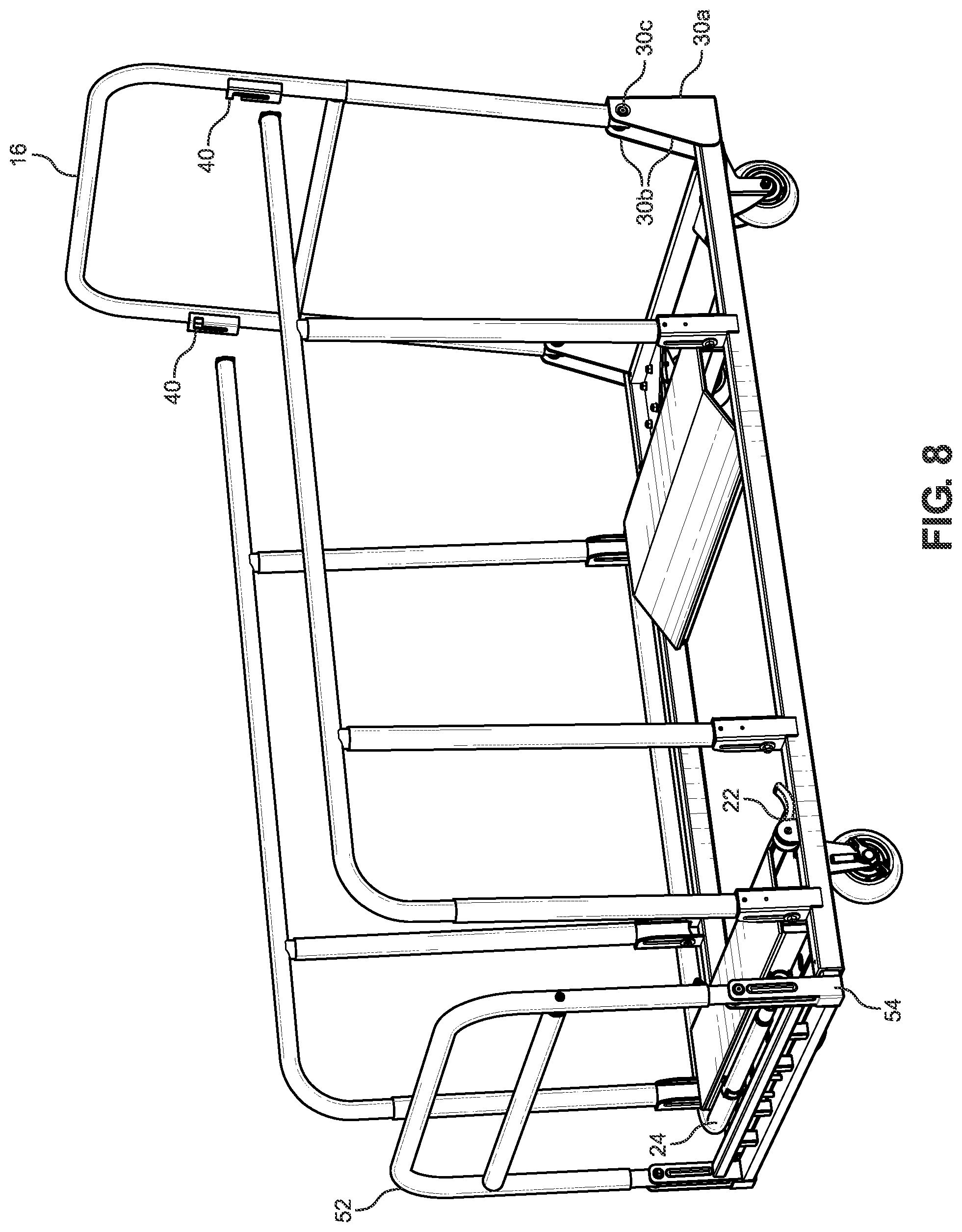 Patent US11780485 Figure 7 – Extension gate for trolley