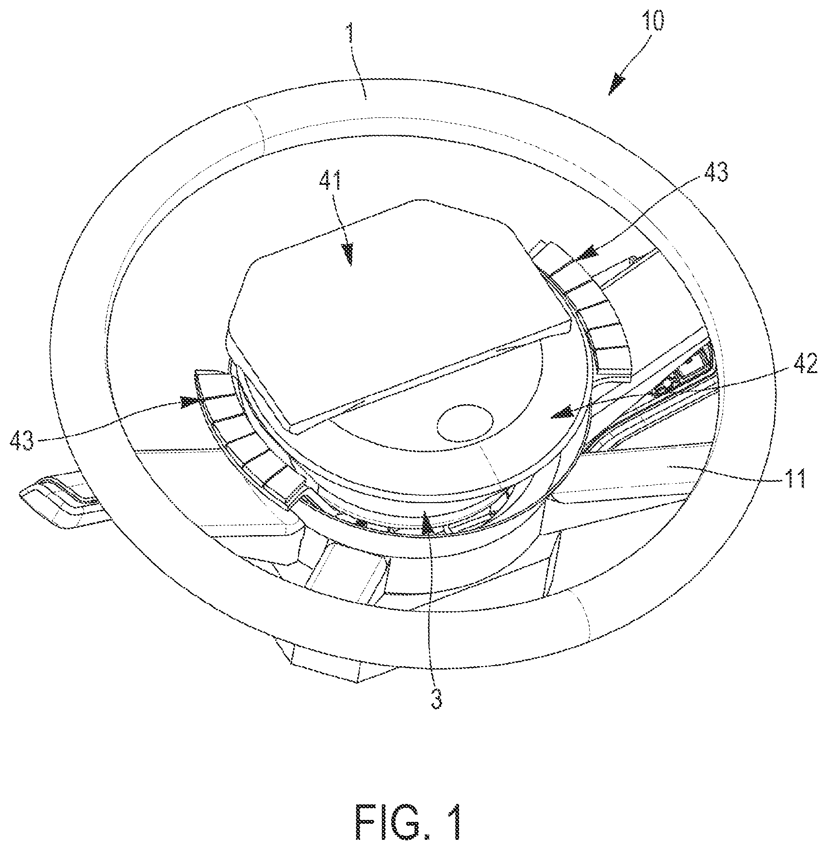 Patent US11780488 Figure 1 – Steering wheel arrangement