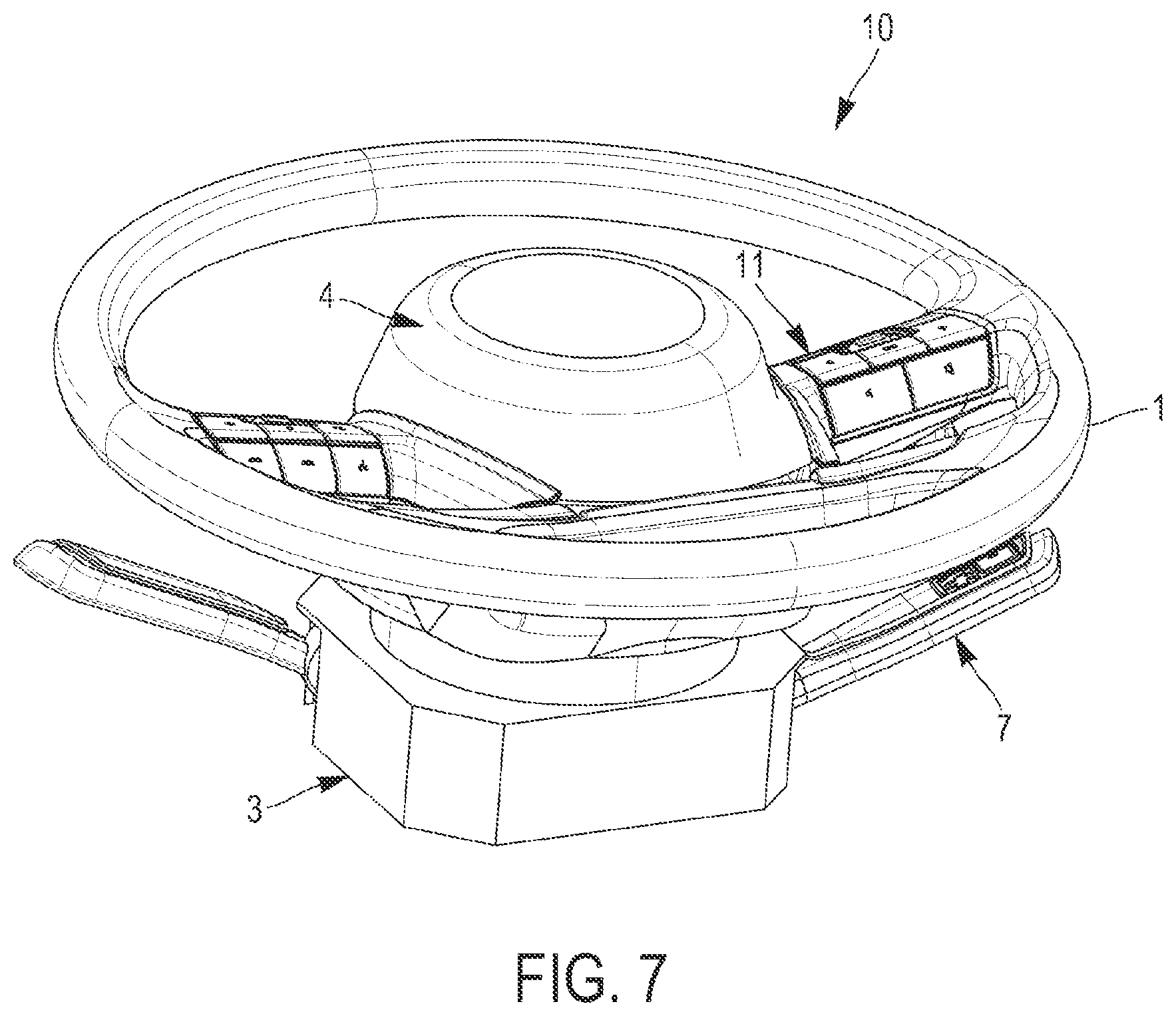 Patent US11780488 Figure 5 – Steering wheel arrangement