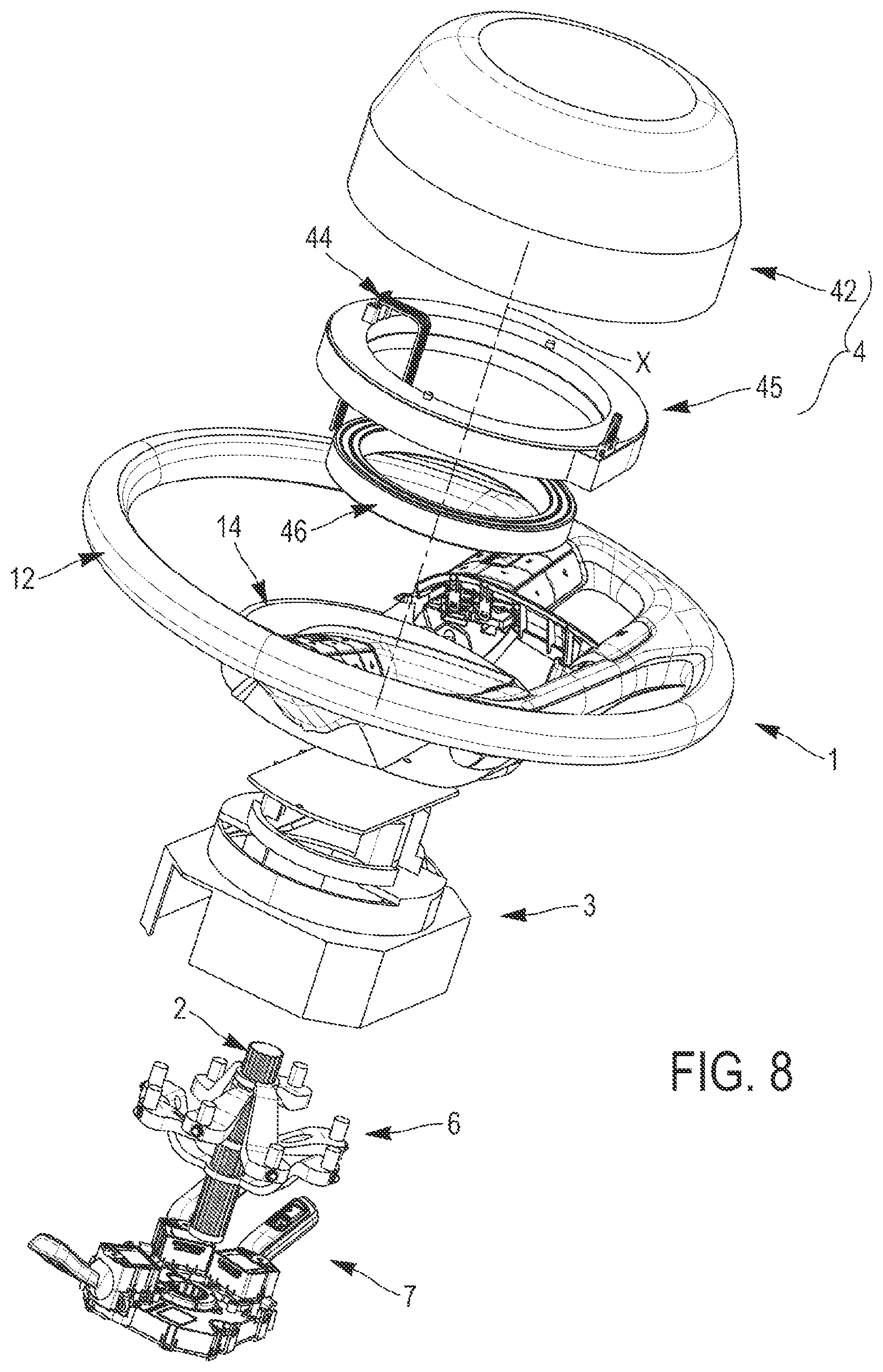 Patent US11780488 Figure 6 – Steering wheel arrangement