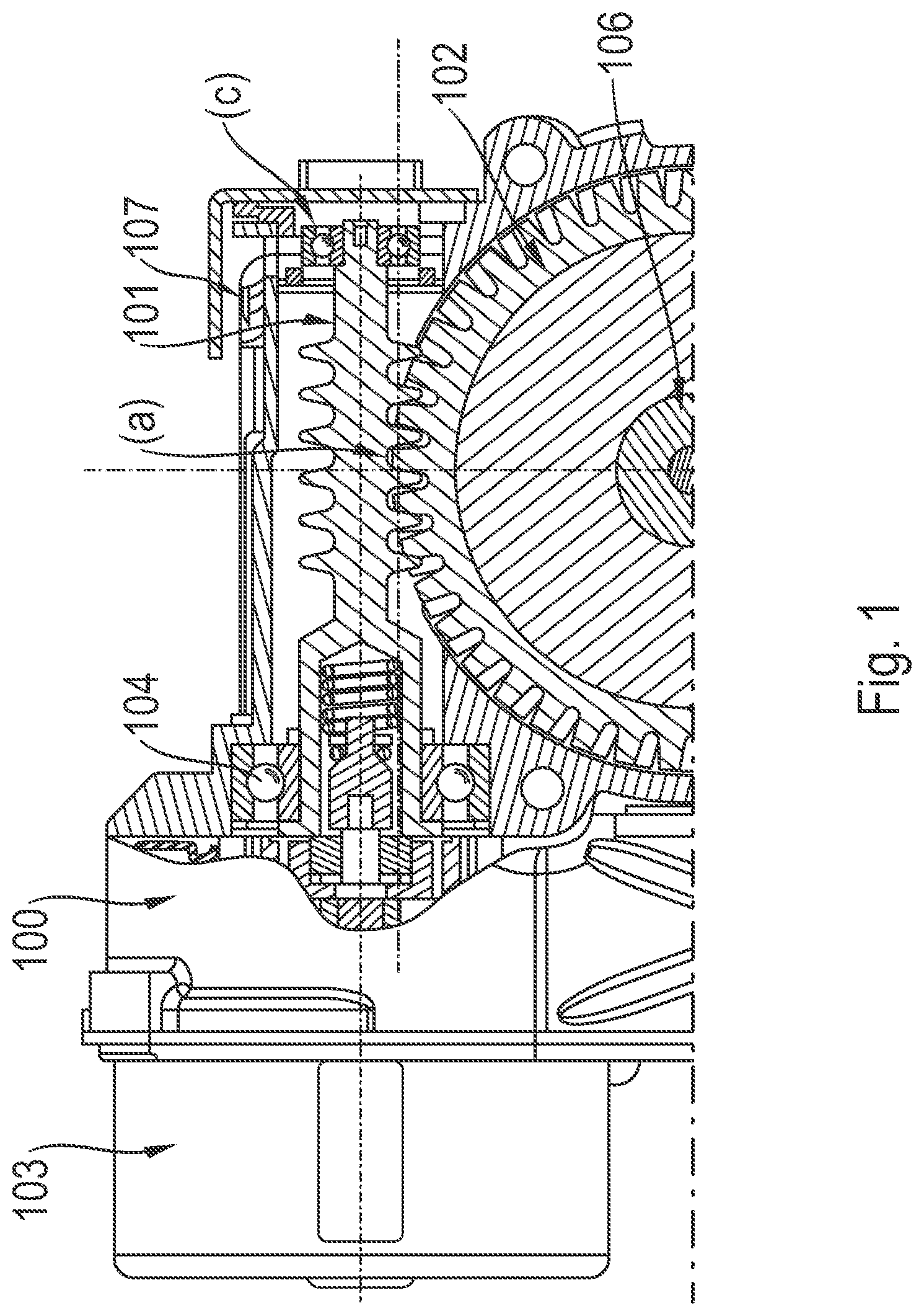 Patent US11780490 Figure 1 – Gearbox assembly for an electric power steering apparatus
