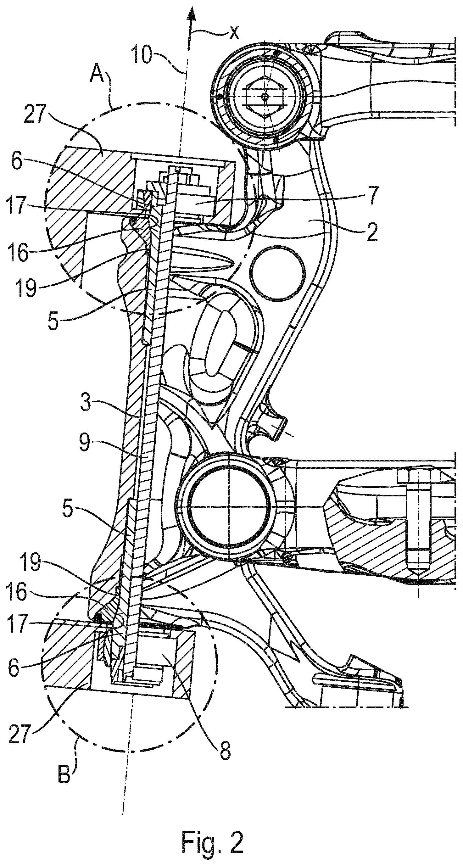 Patent US11780495 Figure 2 – Wheel suspension for a vehicle