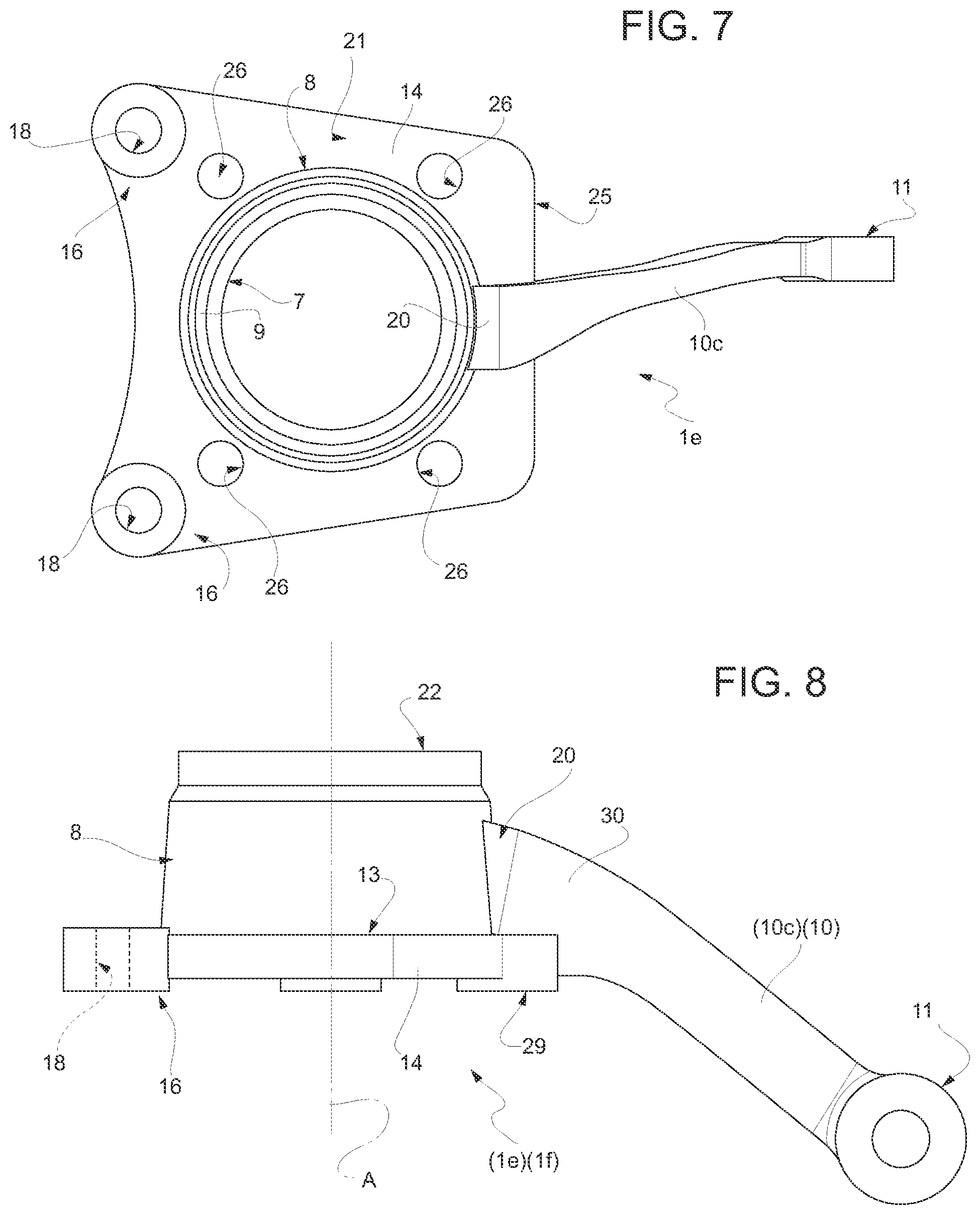 Patent US11780496 Figure 4 – Component for a steering suspension of a vehicle