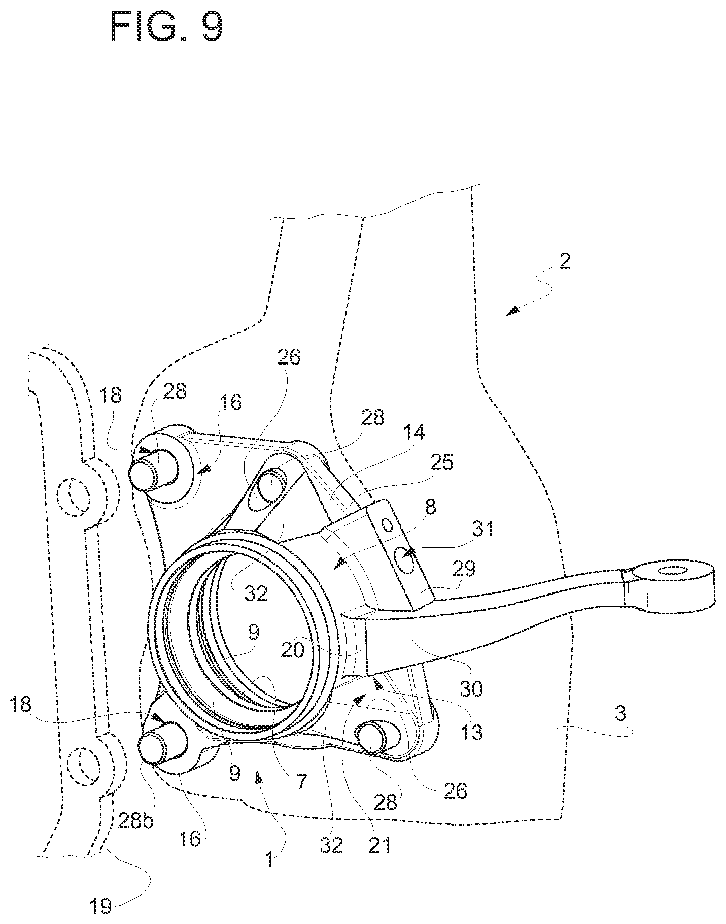 Patent US11780496 Figure 5 – Component for a steering suspension of a vehicle