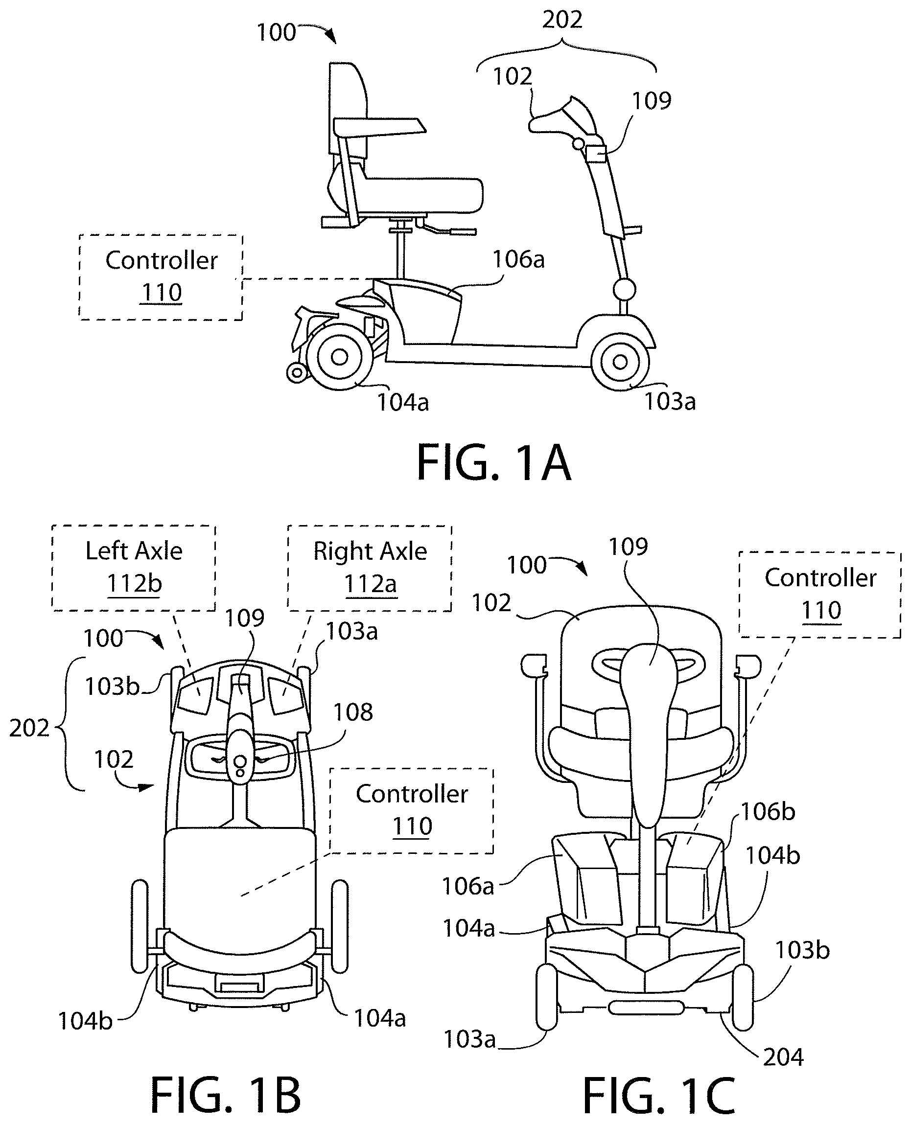 Patent US11780497 Figure 1 – Mobility vehicle