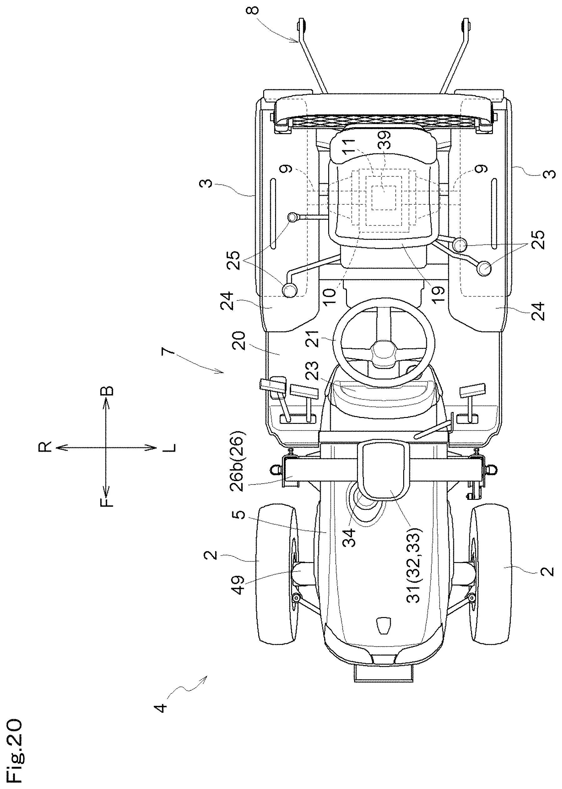 Patent US11780499 Figure 20 – Working vehicle and tractor