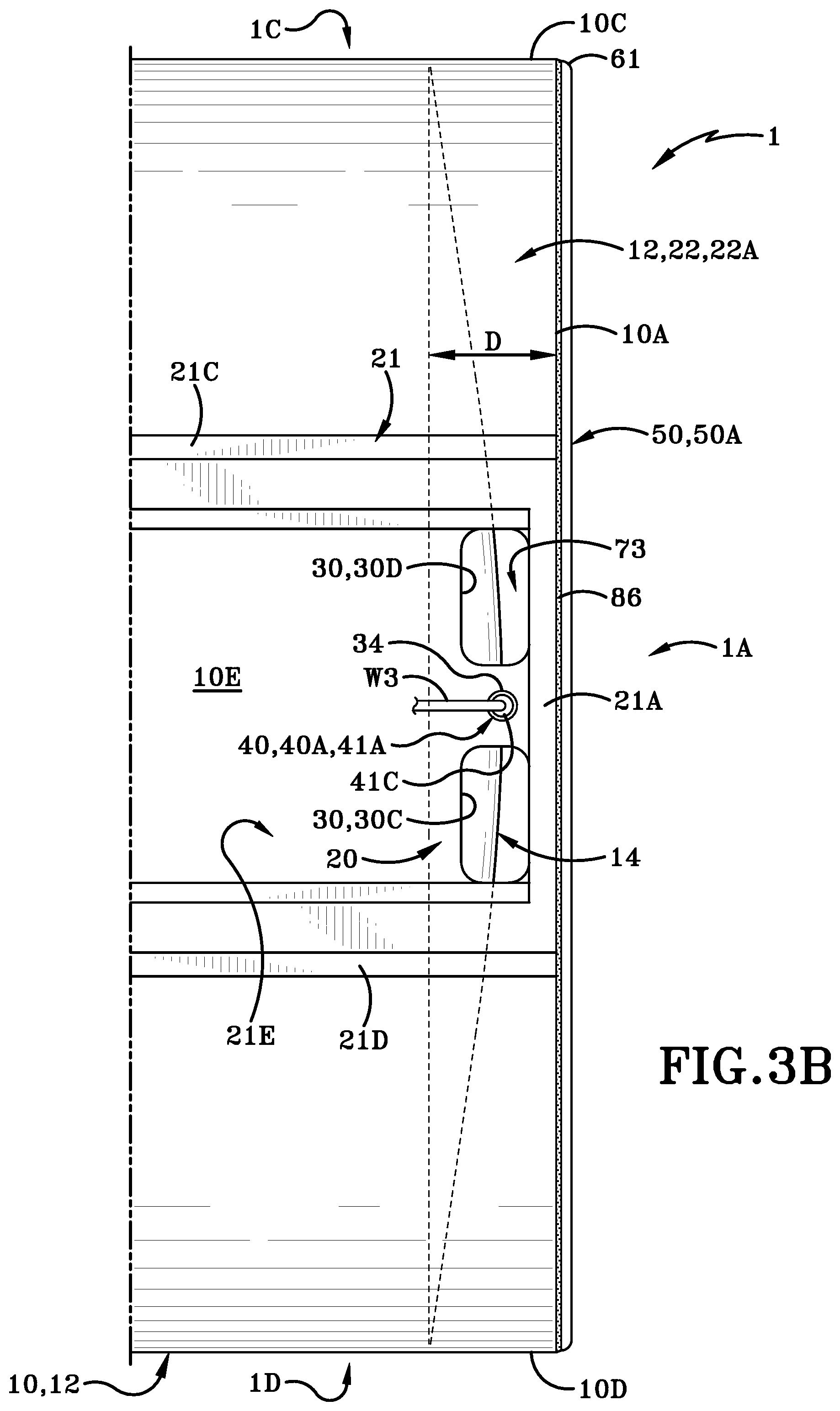 Patent US11780508 Figure 4 – Trailer with stainless steel bulkhead