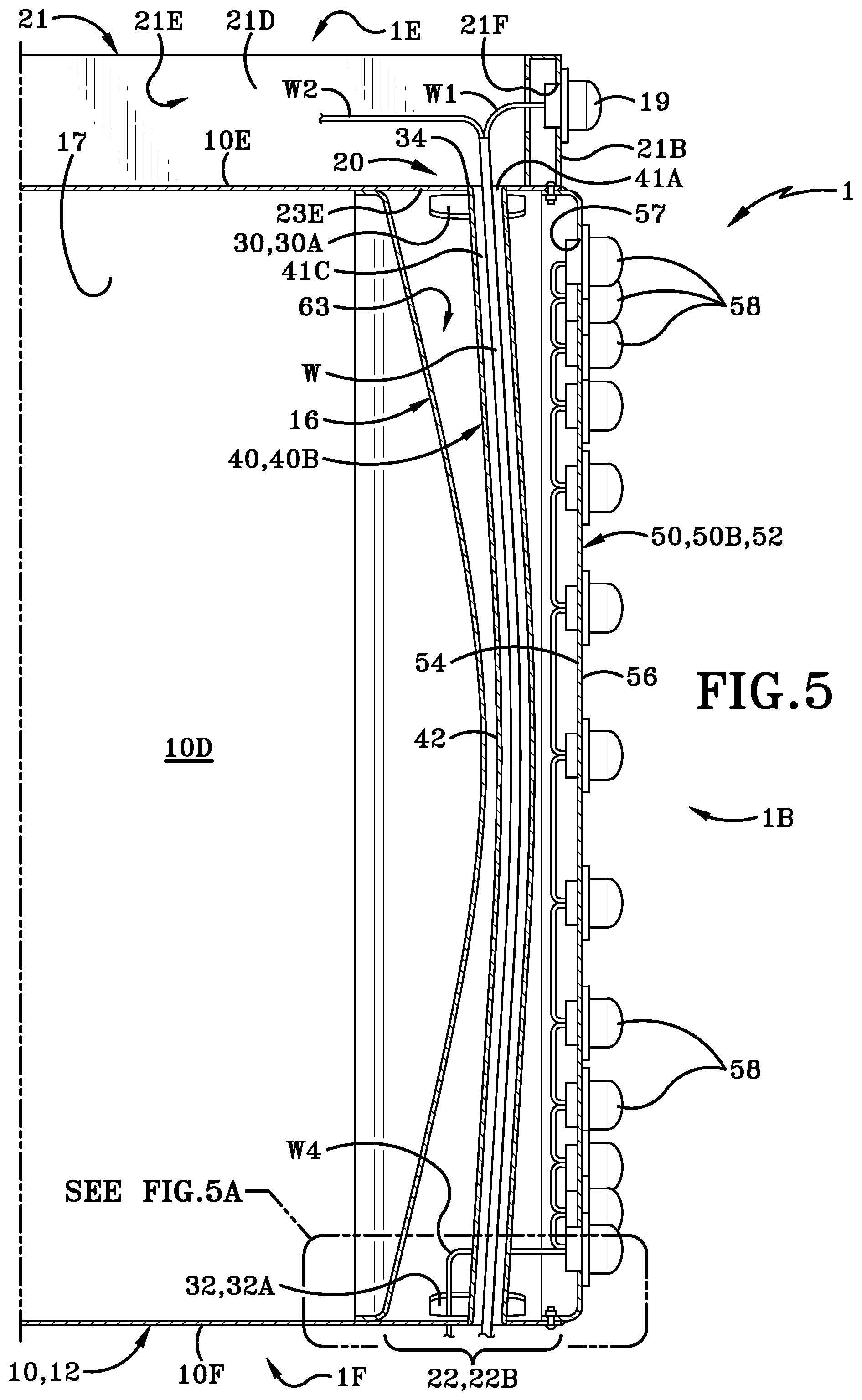 Patent US11780508 Figure 8 – Trailer with stainless steel bulkhead