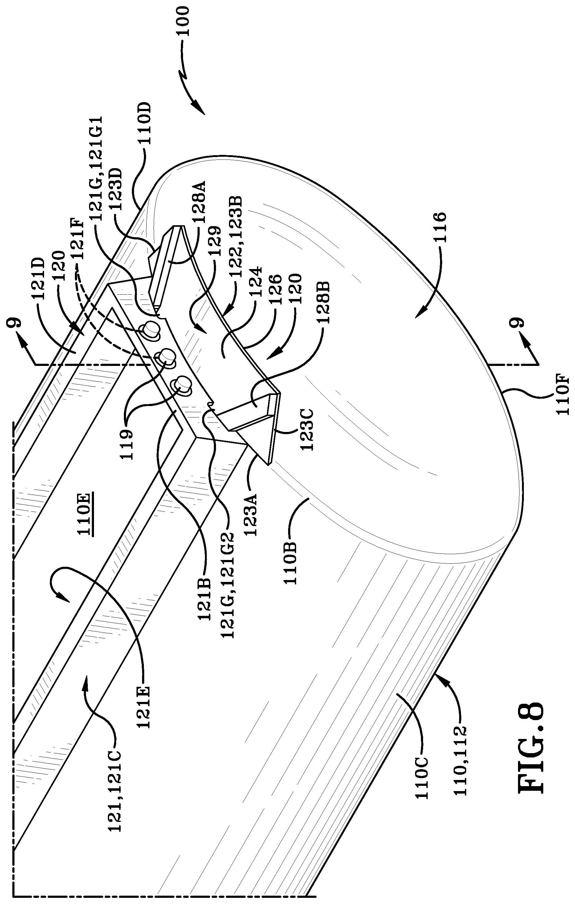 Patent US11780508 Figure 12 – Trailer with stainless steel bulkhead