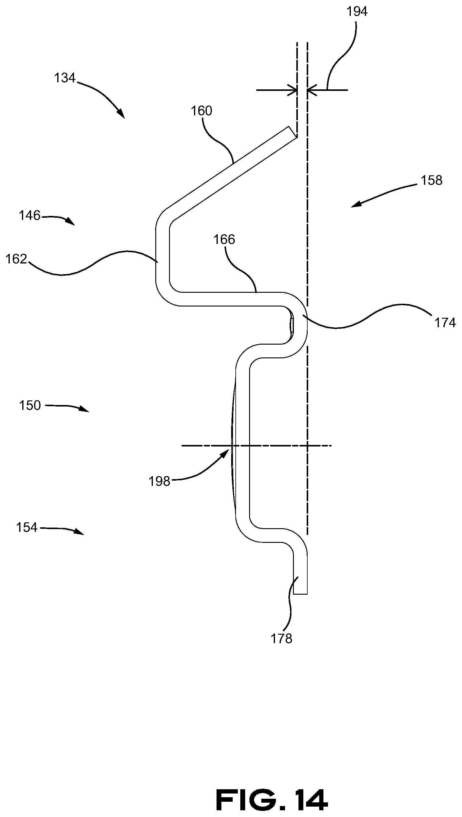 Patent US11780510 Figure 14 – Aerodynamic skirt securing connector comprising a stabilizer