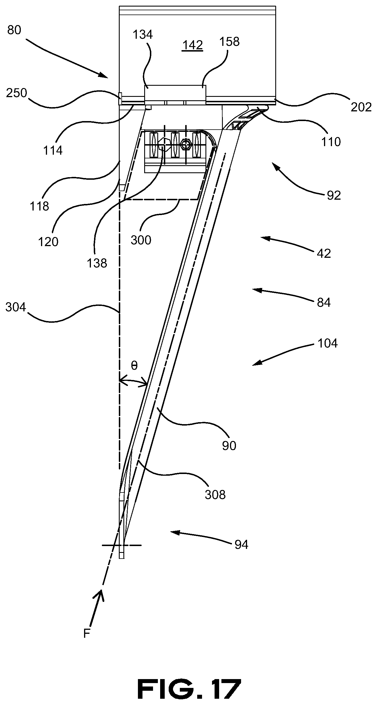 Patent US11780510 Figure 17 – Aerodynamic skirt securing connector comprising a stabilizer