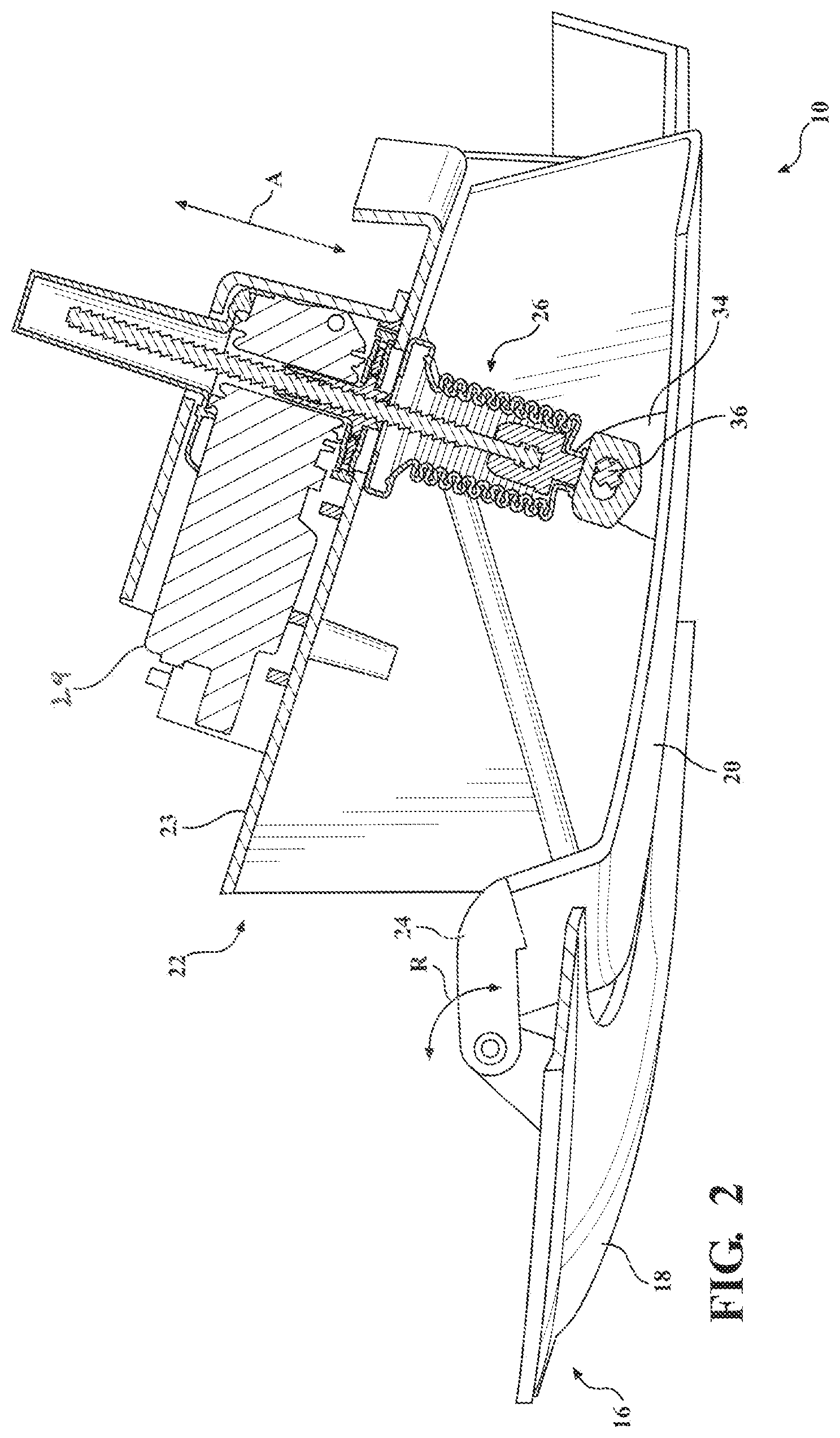 Patent US11780511 Figure 2 – Active front wheel deflector assembly