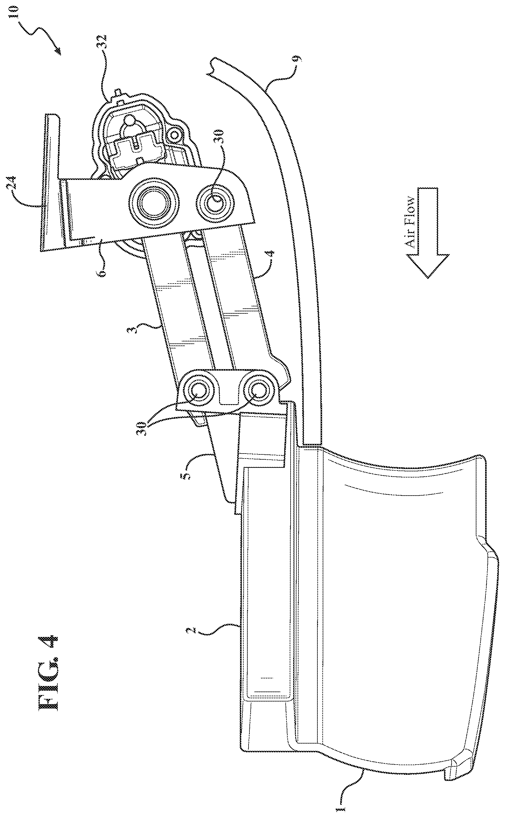 Patent US11780512 Figure 4 – Active front deflector