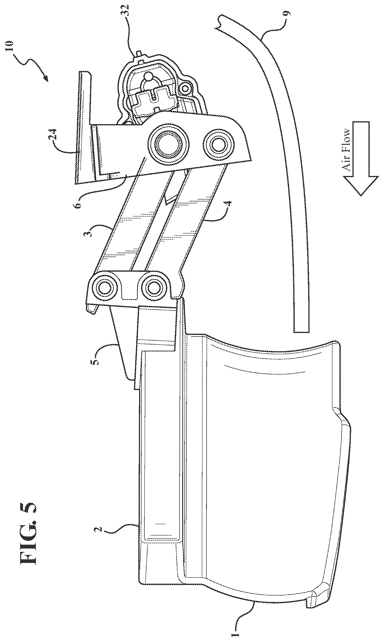Patent US11780512 Figure 5 – Active front deflector