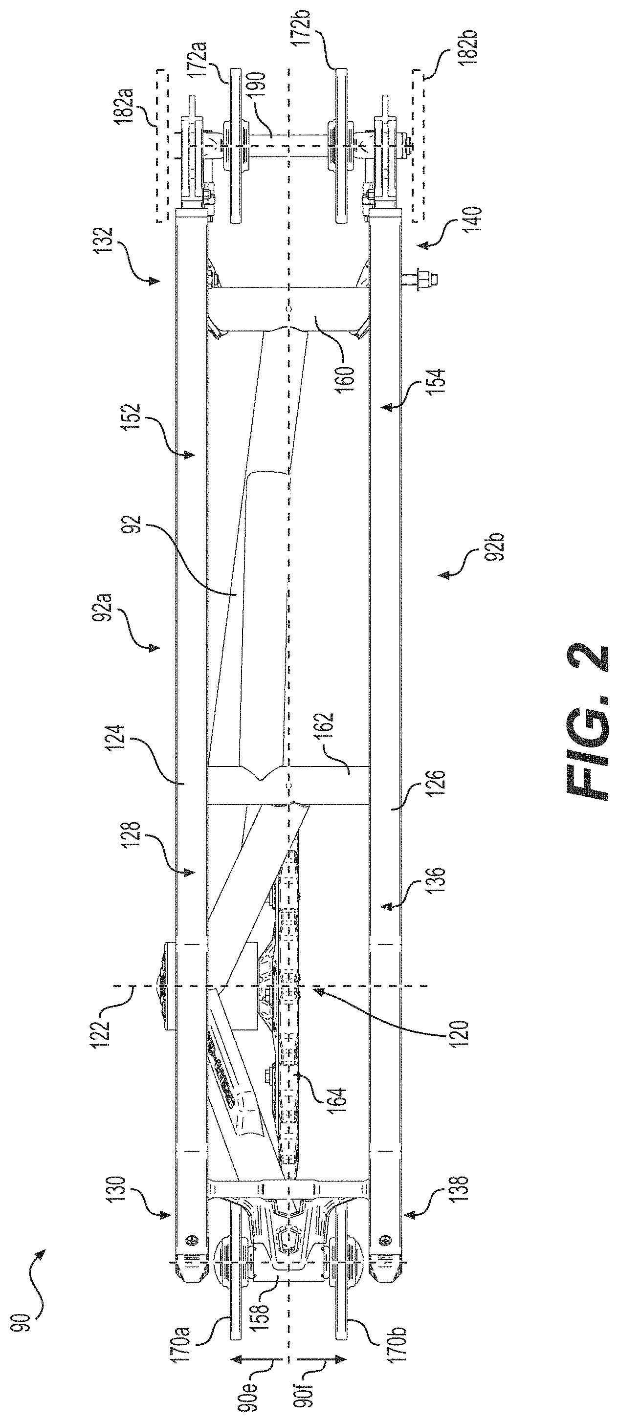 Patent US11780513 Figure 2 – Rear track assembly for a vehicle