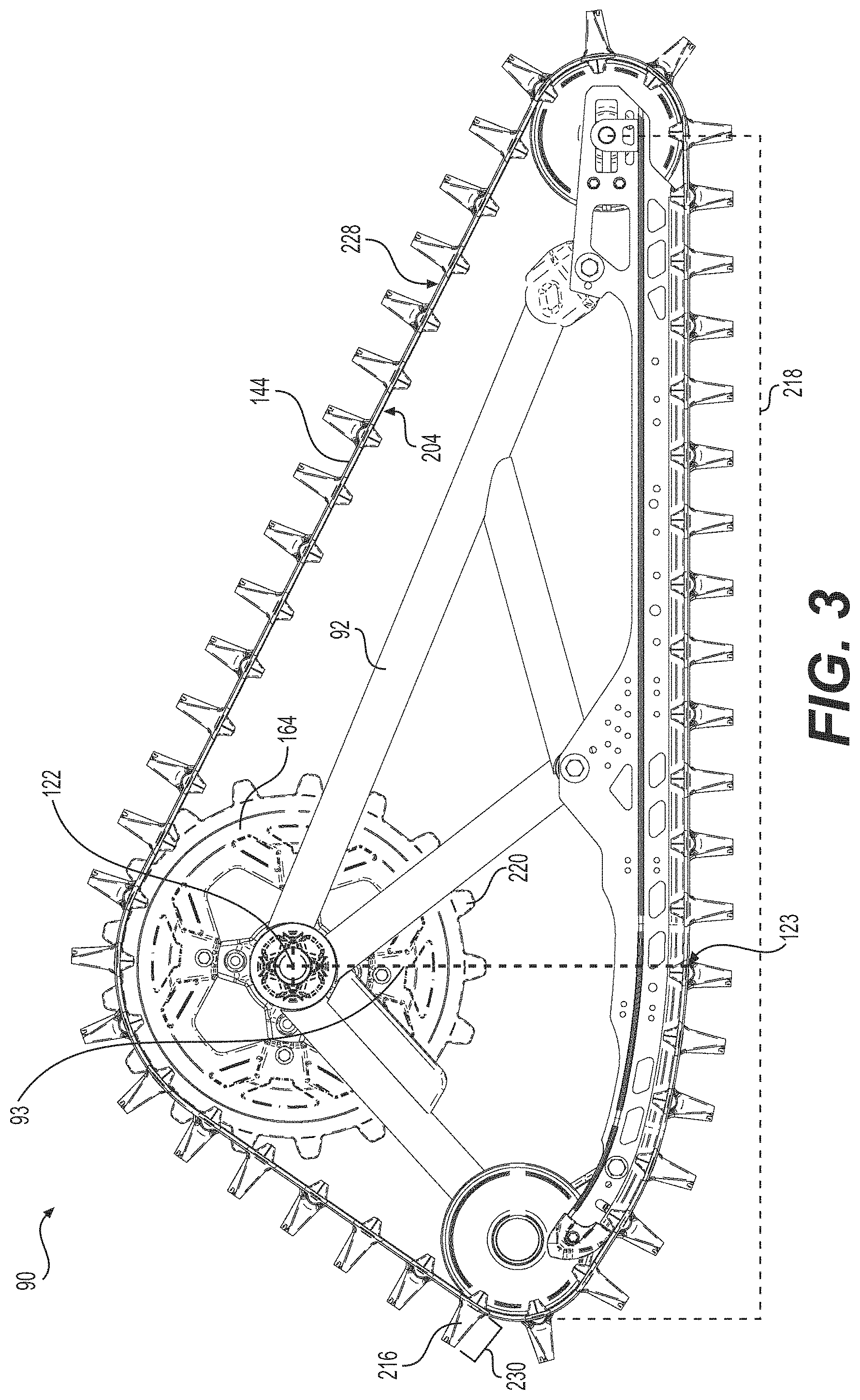Patent US11780513 Figure 3 – Rear track assembly for a vehicle