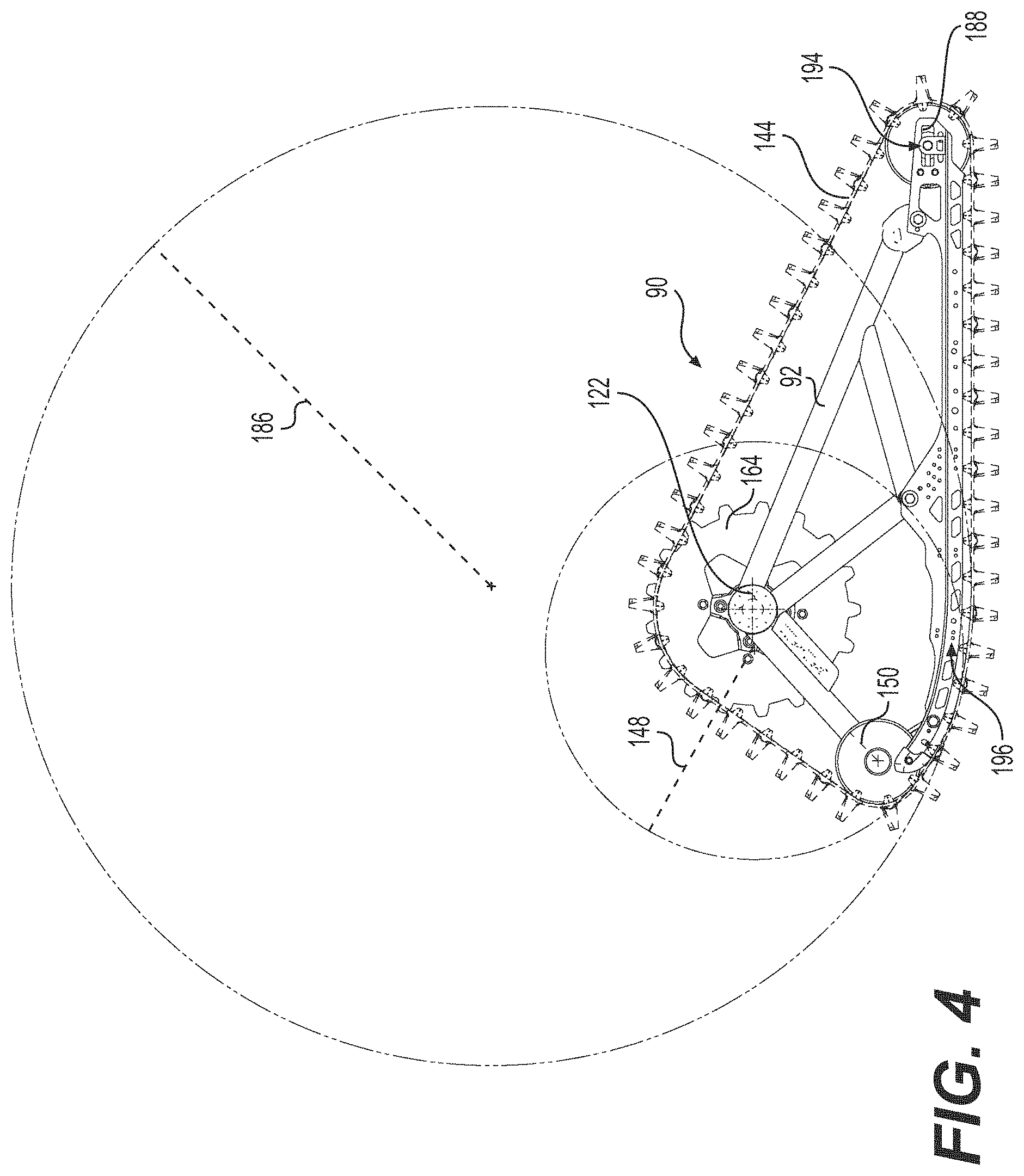 Patent US11780513 Figure 4 – Rear track assembly for a vehicle