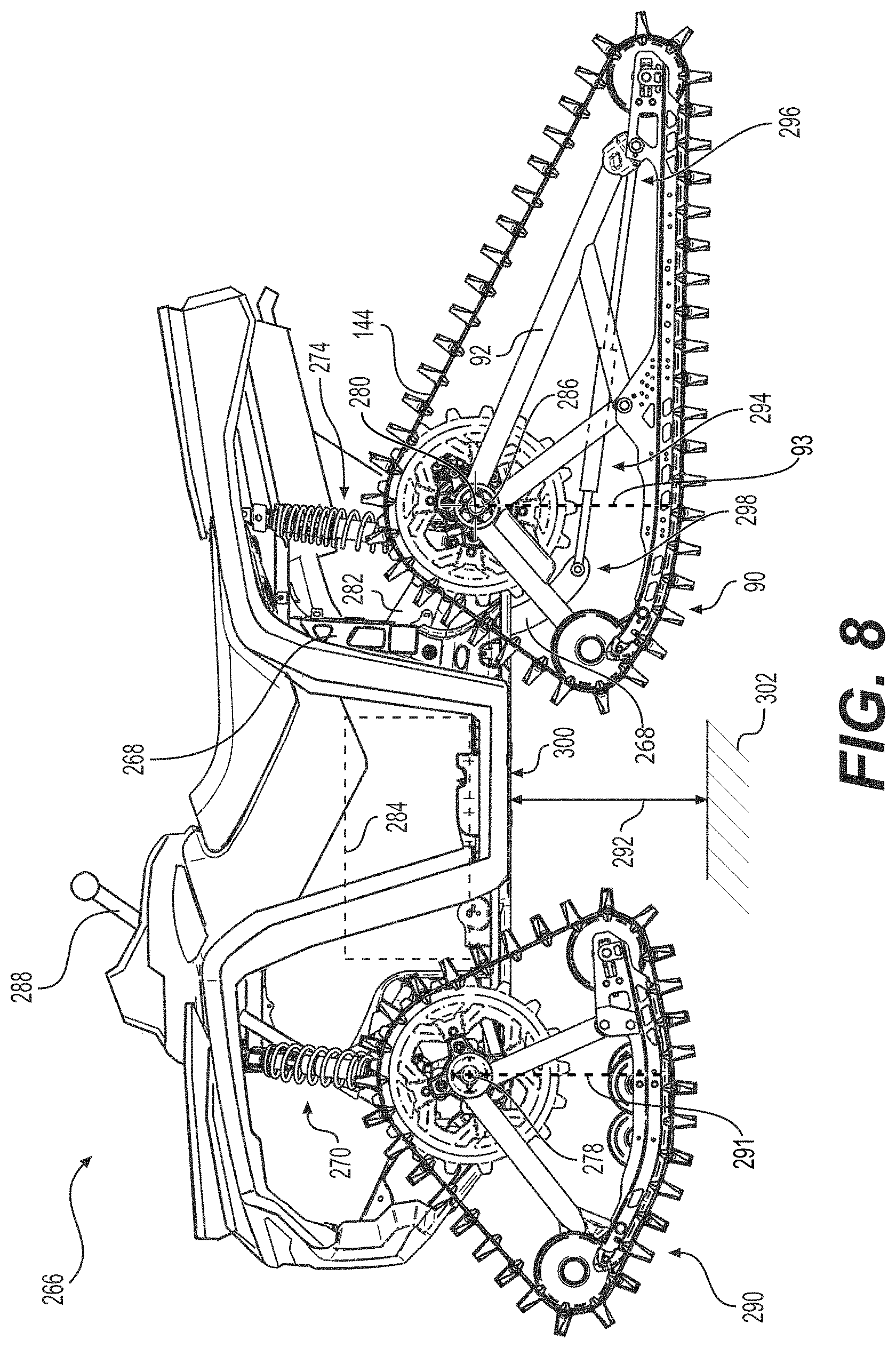 Patent US11780513 Figure 8 – Rear track assembly for a vehicle