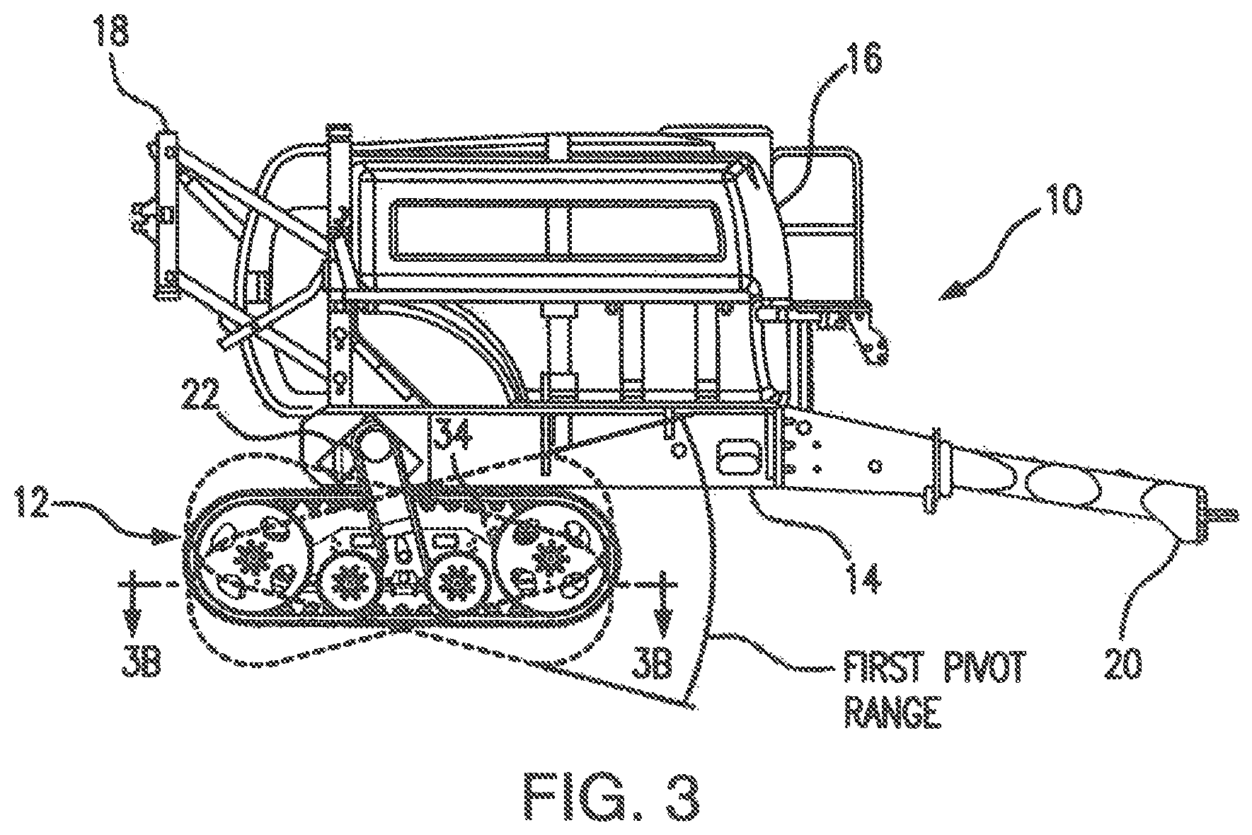 Patent US11780514 Figure 3 – Track assembly for farm implement