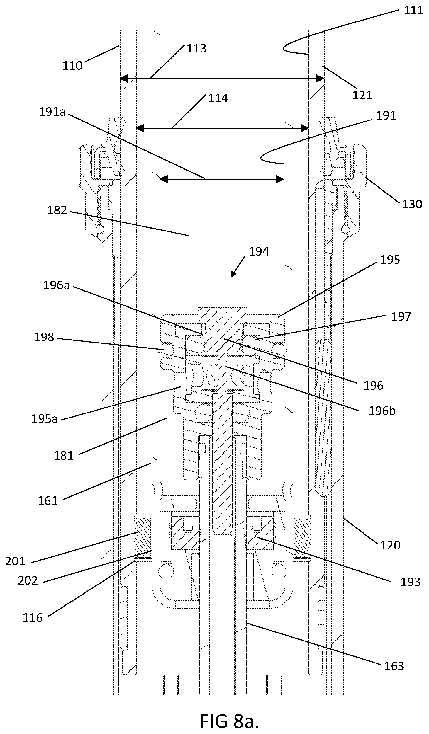 Patent US11780520 Figure 6 – Bicycle dropper seat post assembly with a narrow gas spring cartridge